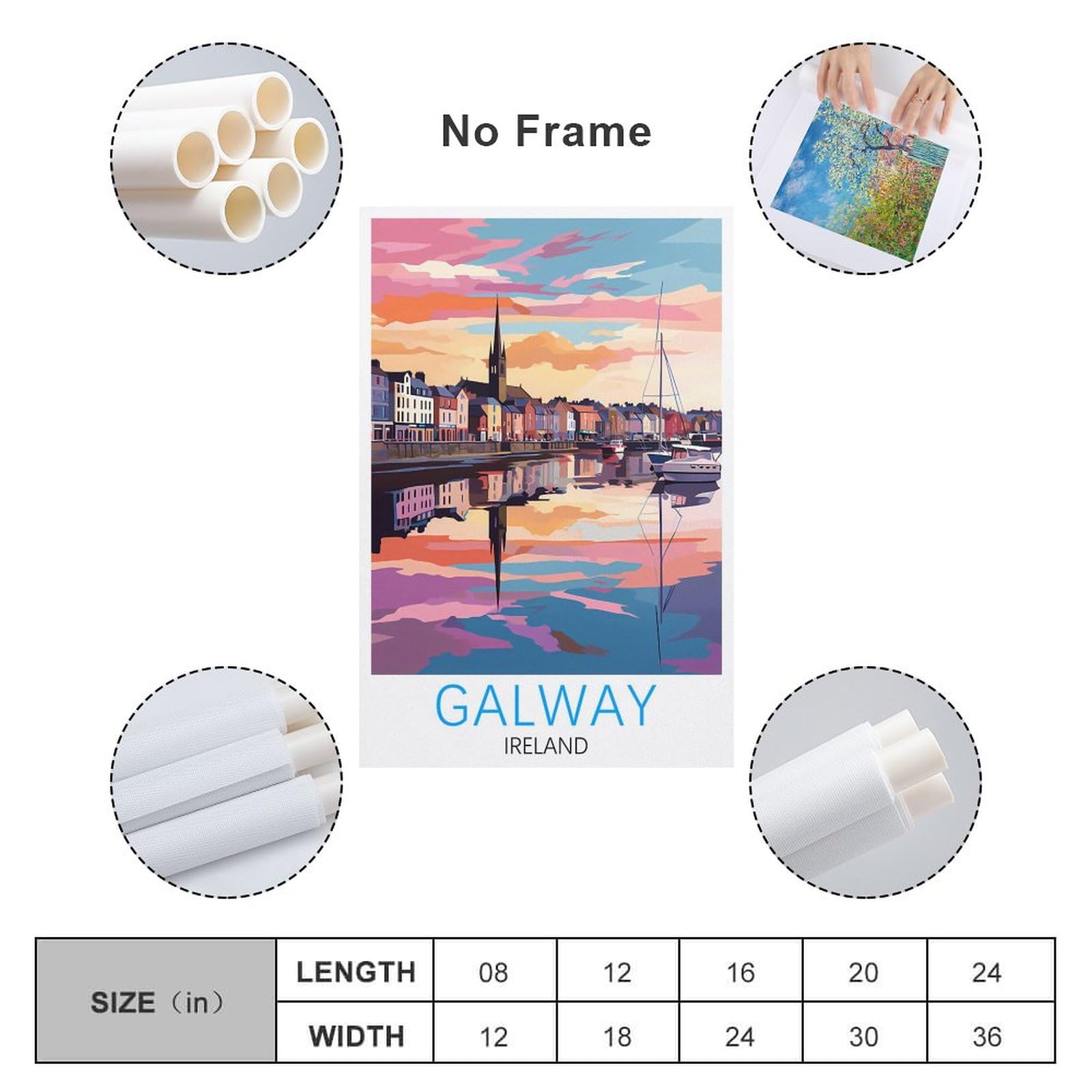 Lot De 9 Posters De Voyage Vintage Au Format A4 Sur Carton Épais De 350