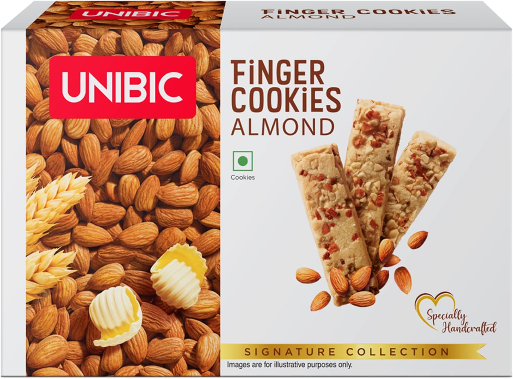 UNIBIC Cookies, Almond Finger Cookies, 400gram | Almond Cookies | Almond Finger | Honey Almond Cookies | Almond Cookies Sugar Free | Almond Cookies Box