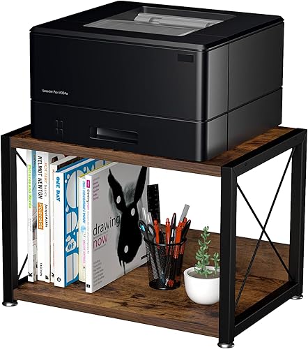 Soporte de impresora, soporte de escritorio para impresora, estante de almacenamiento, estante para libros y estante de archivos para oficina en