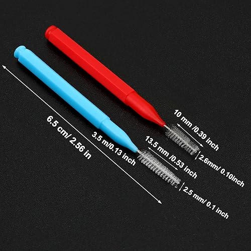 Miniatura 43 de Patelai 100 piezas de cepillos para limpiador, cepillo interdental, palillo de dientes, cabezal de hilo dental, hilo dental, higiene dental, hilo