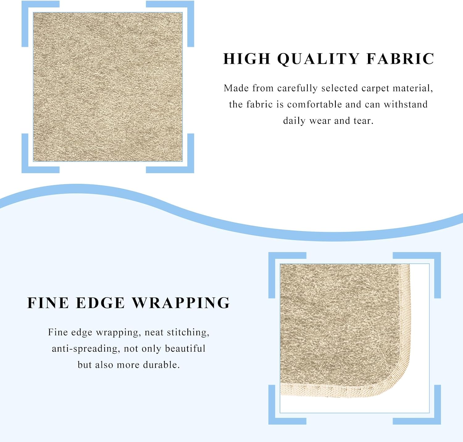 4PCS Car Floor Mats, Waterproof Non-Slip Car Floor Liners with Safety Heel Pad, All-Weather Wear-Resistant Mats Heavy Duty Universal Carpets for Truck SUV Van Sedan (Beige)