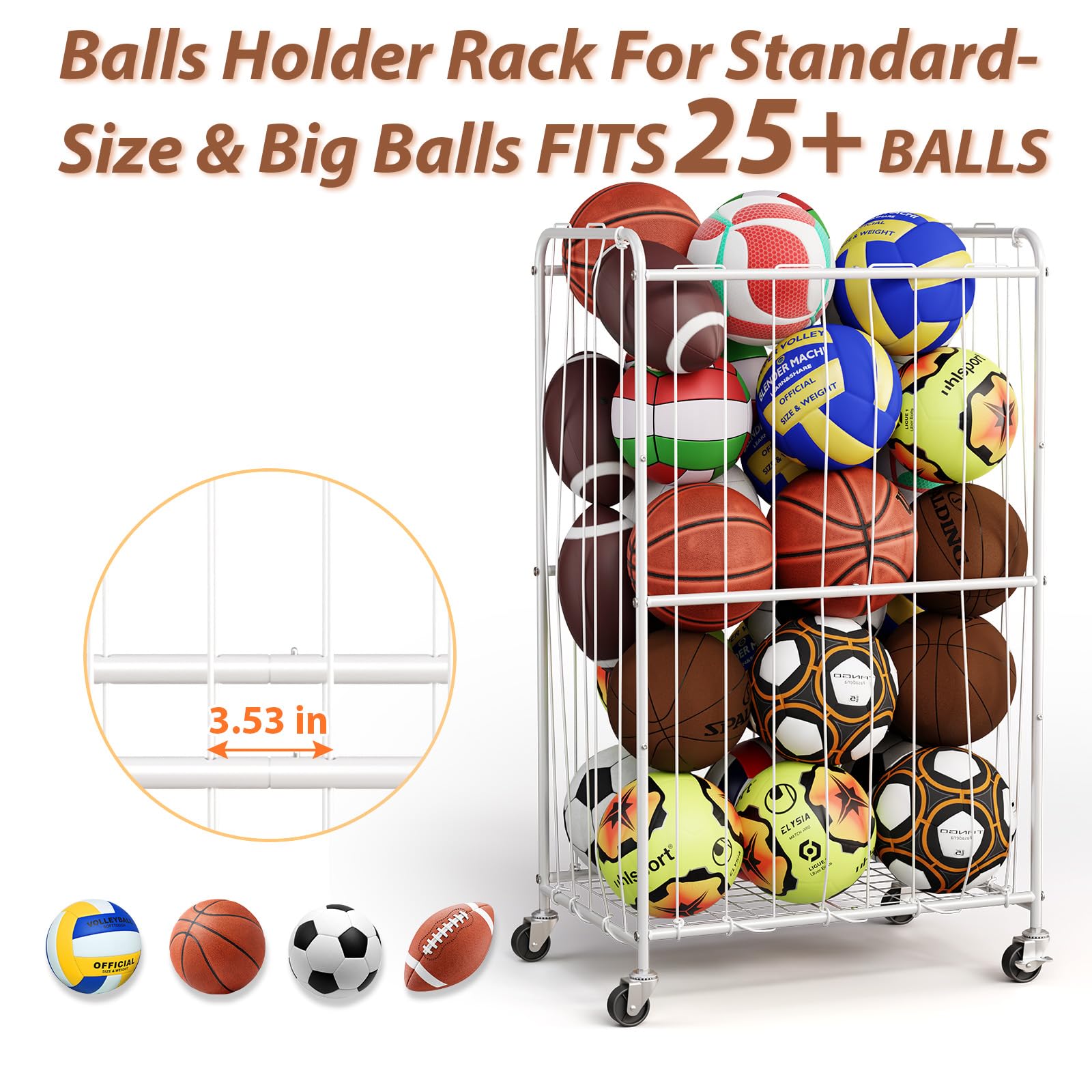 YKDIRECT Organizer per giocattoli di peluche, 250 l, con ruote, struttura in metallo e cordino elastico, adatto per riporre qualsiasi oggetto