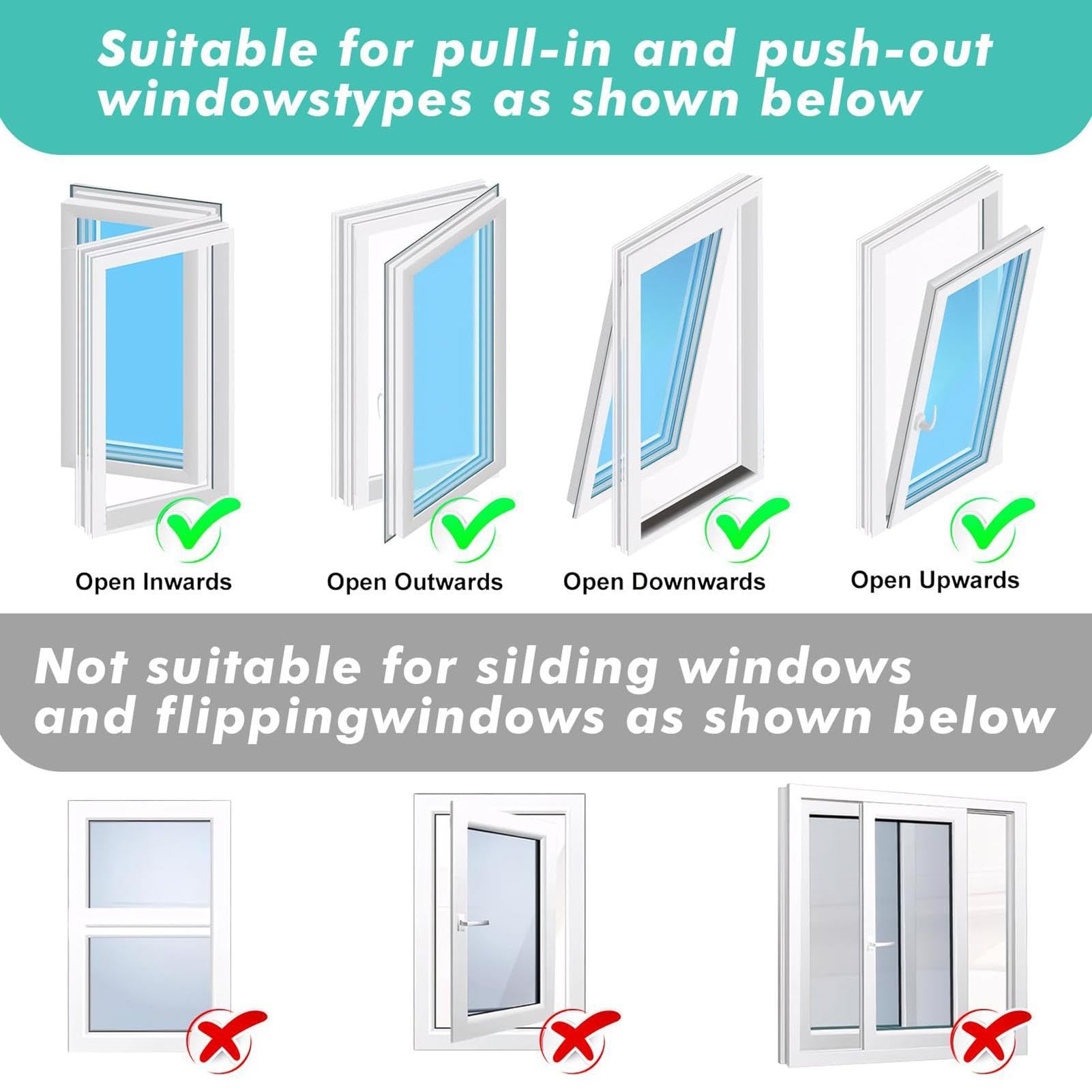 AC Window Seal Kit | Protezione UV impermeabile – AC Window Sealing Kit, per casa, dormitorio, appartamento, affitto, hotel, cucina, ristorante