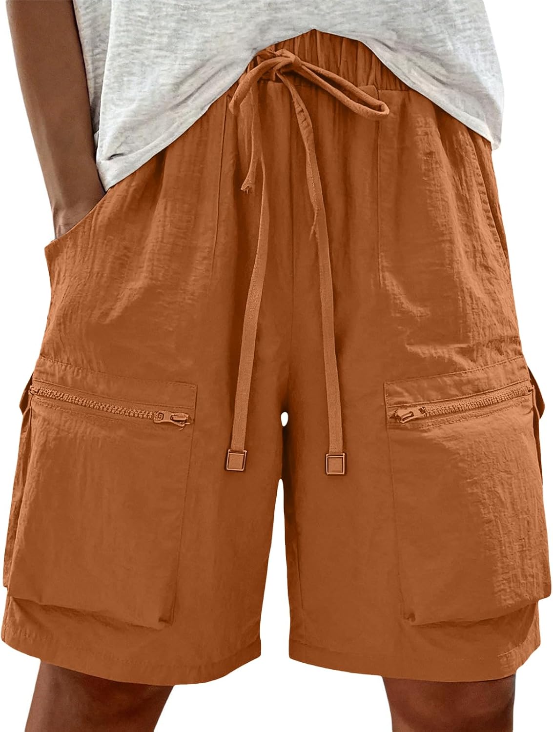 hamovessi Cargo Shorts Women High Waisted Bermuda Shorts Summer Casual Wide Leg Short Y2k Quick Dry Hiking Short with Pockets