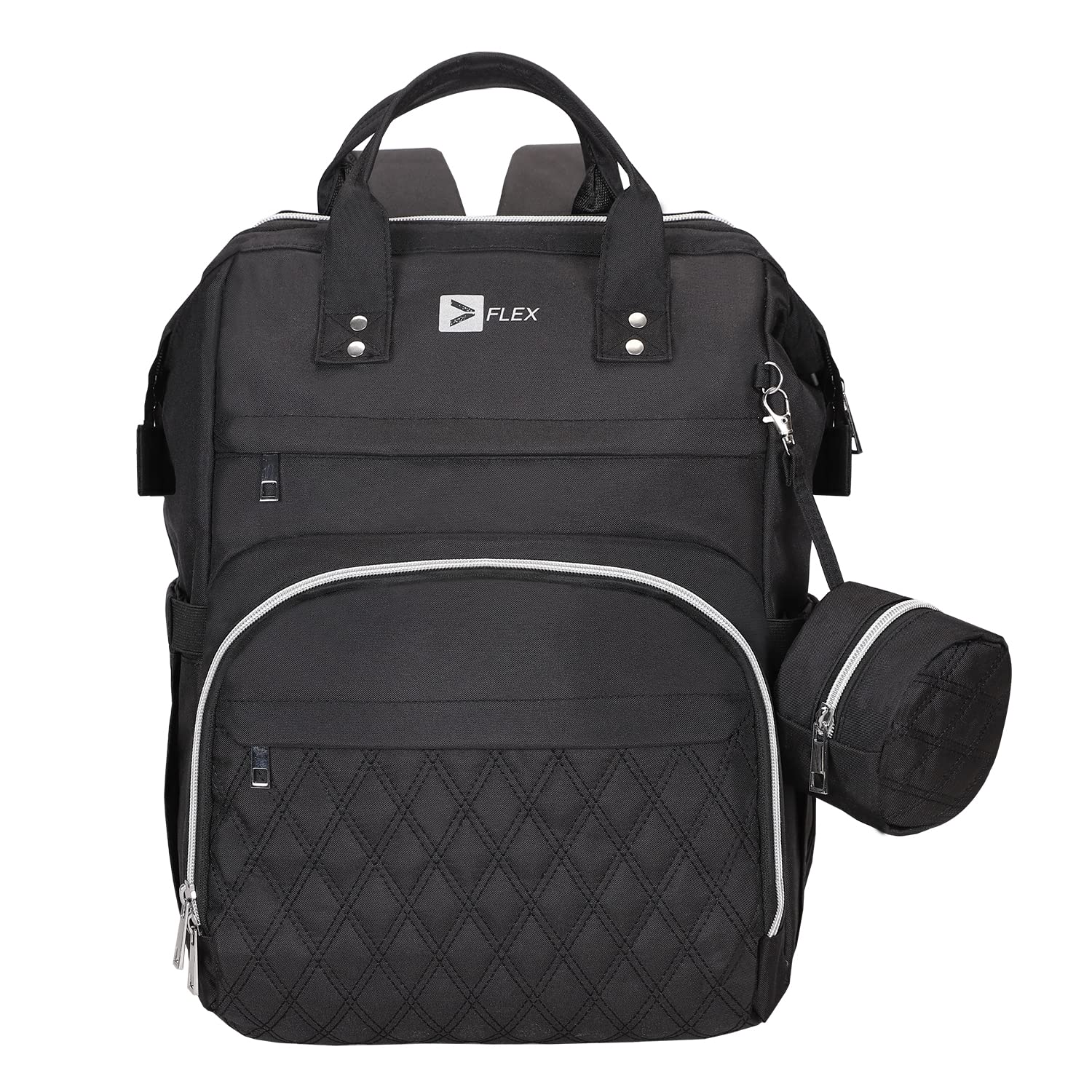 Flex Baby Diaper/Nappy Changing Backpack Bag | Baby Hospital Bag | Baby/Mummy Bag With Portable Changing Mat| Multifunction Baby Bag With Pacifier Bag & Hidden Pocket| USB Charging Interface-image-31