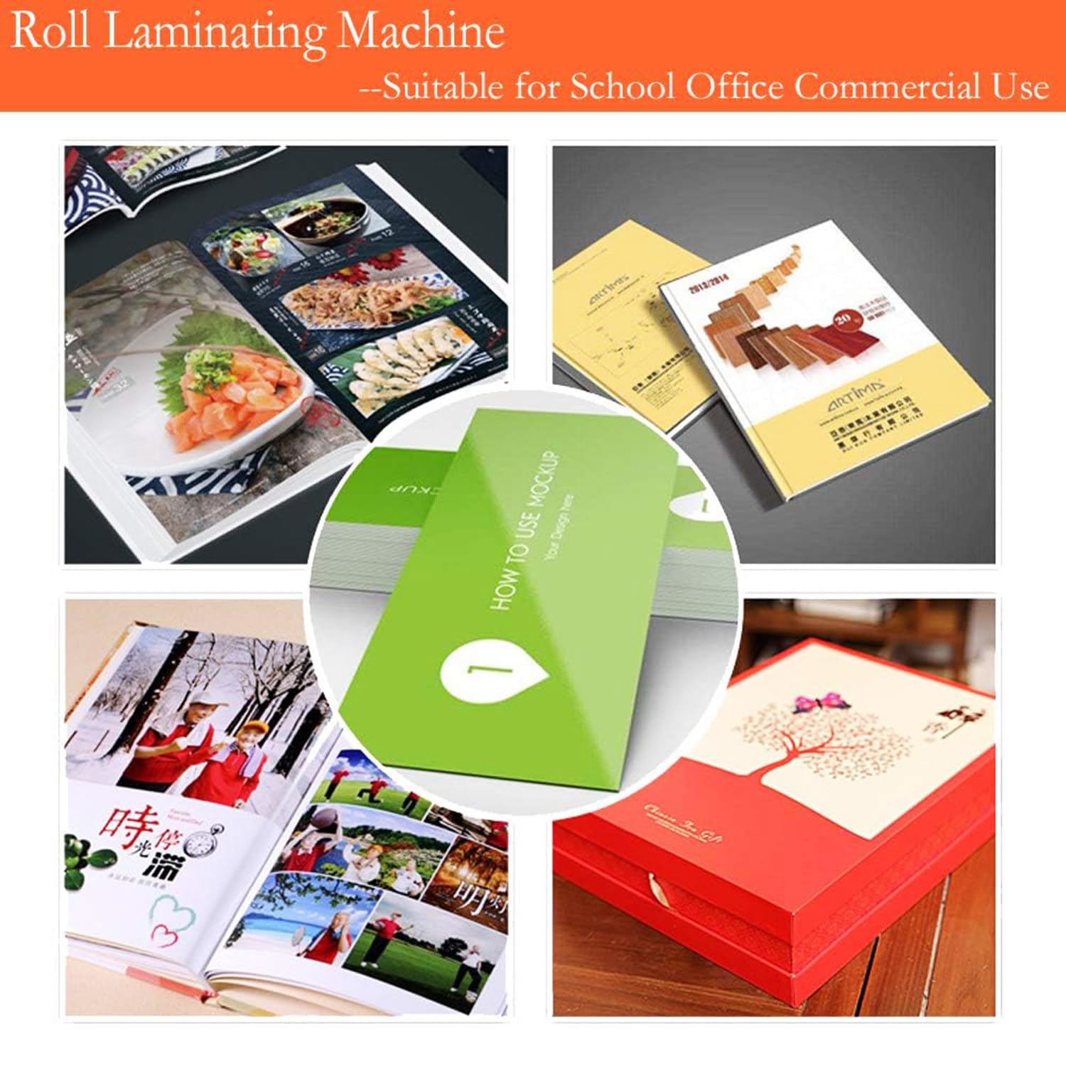 Elektryczna Maszyna Do Laminowania 480Mm Laminator Walcowy Na Gorąco Na Zimno Cztery Rolki Maszyna Do Laminowania Termicznego Do Papieru A2/A3/A4 Z Pojedynczą/Podwójną Stroną