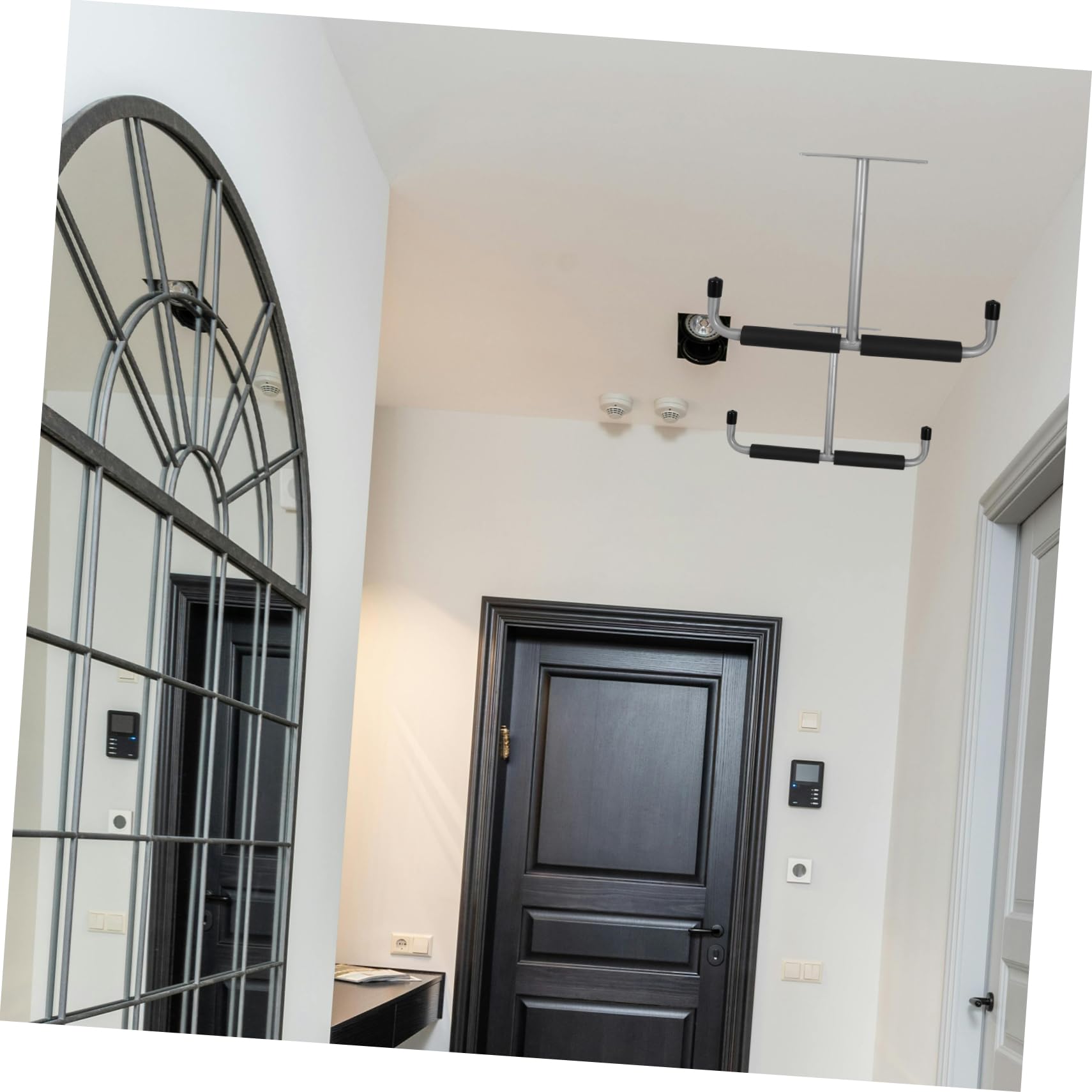 Cabilock Fishing Pole Holder Rack Shaped Ceiling Mounted Storage System for Organizing Fishing Rods and More Sturdy Metal Design for Garage and Outdoor Use