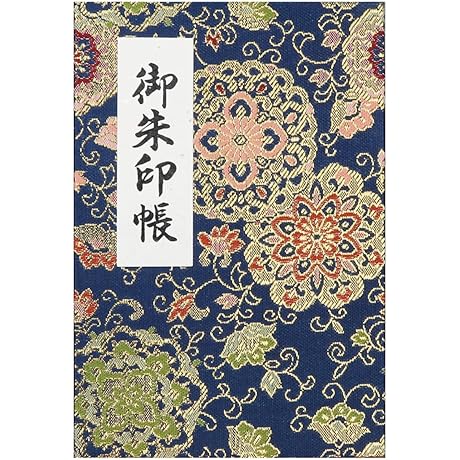 [HOTOKUDO] &#x27;Goshuin-cho&#x27; Japanese Pilgrim Stamp Book With Protective Cover (Bellows Type), Navy,...