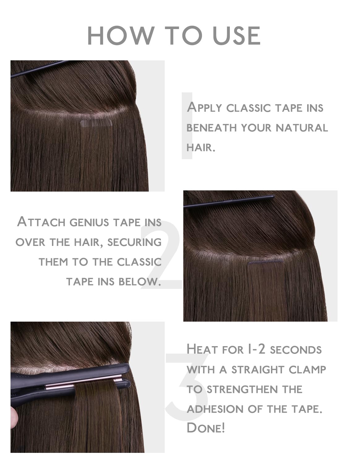 WENNALIFE Genius Seamless Tape in Hair Extensions Real Human Hair, 18 Inch 50g 20 pcs Jet Black Tape in Hair Extensions Remy Human Hair Luxury Invisible Straight Hair Hand Tied Inspired Edge Tape ins