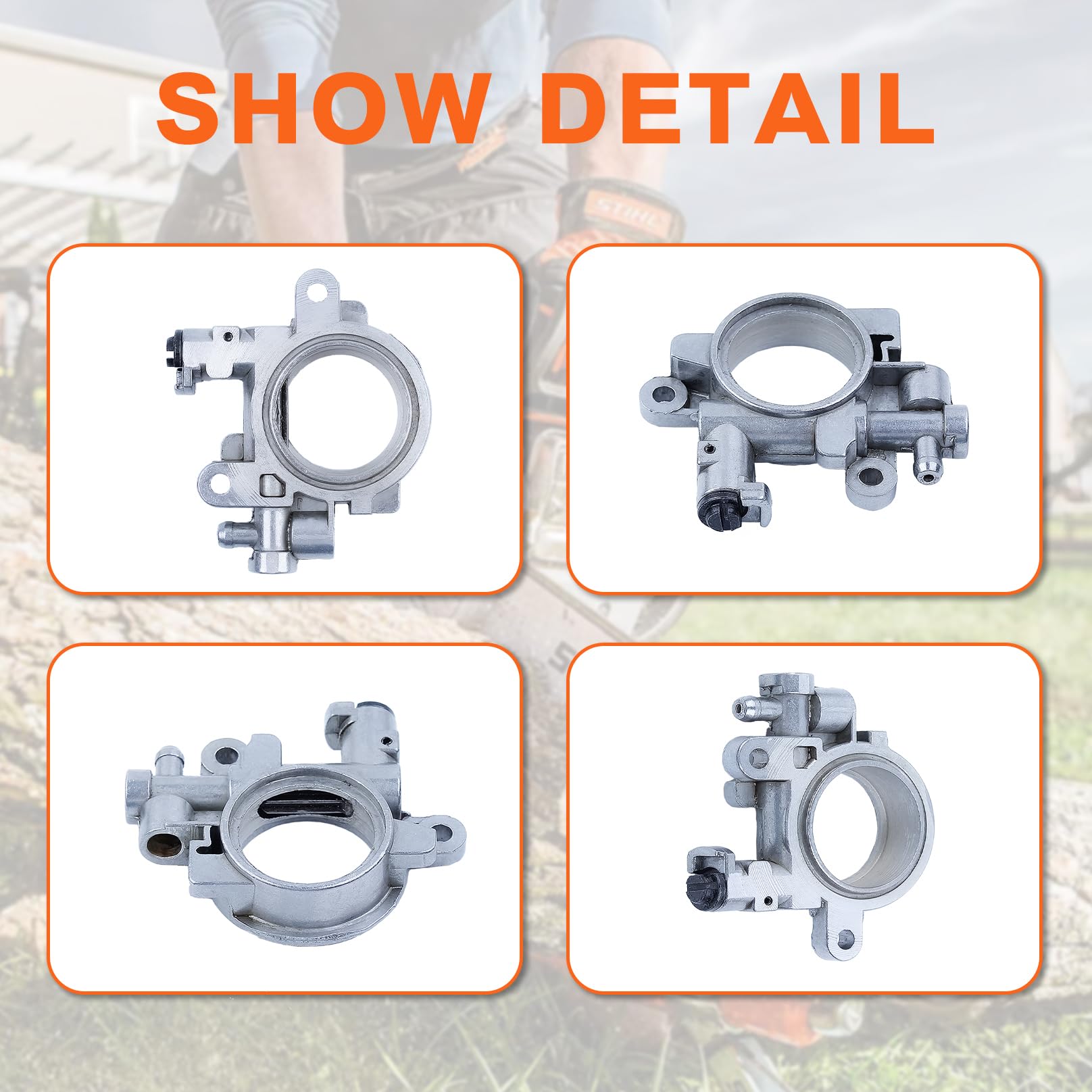 Pompa dell'olio con ingranaggio a vite senza fine per motoseghe Stihl MS290 MS390 MS310 MS311 MS391 MS390 029 039 1127 640 3204 1127 640 3200