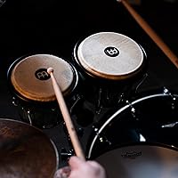 Vista 11 de Meinl Percussion HB100SNT-M bongós de madera natural de 6 3/4 y 8 pulgadas, Negro