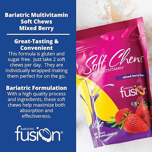 Miniatura 3 de Bariatric Fusion Multivitamínico bariátrico con sabor a fruta de bayas mixtas para pacientes poscirugía bariátrica incluyendo bypass gástrico y