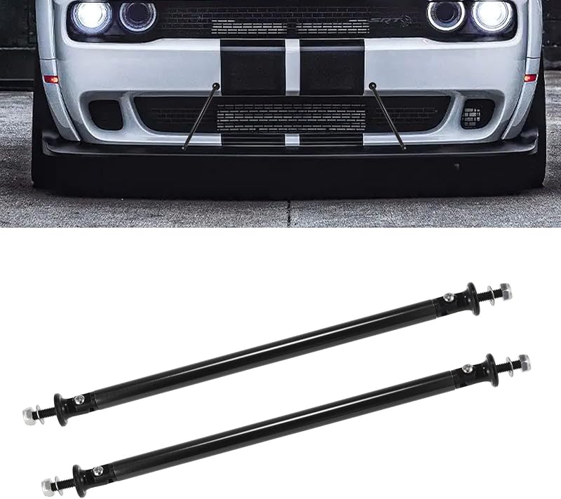 Barras de suporte para splitter e difusor de para-choque x xotic tech ajustáveis 19,99 cm pretas – Par com 2 peças