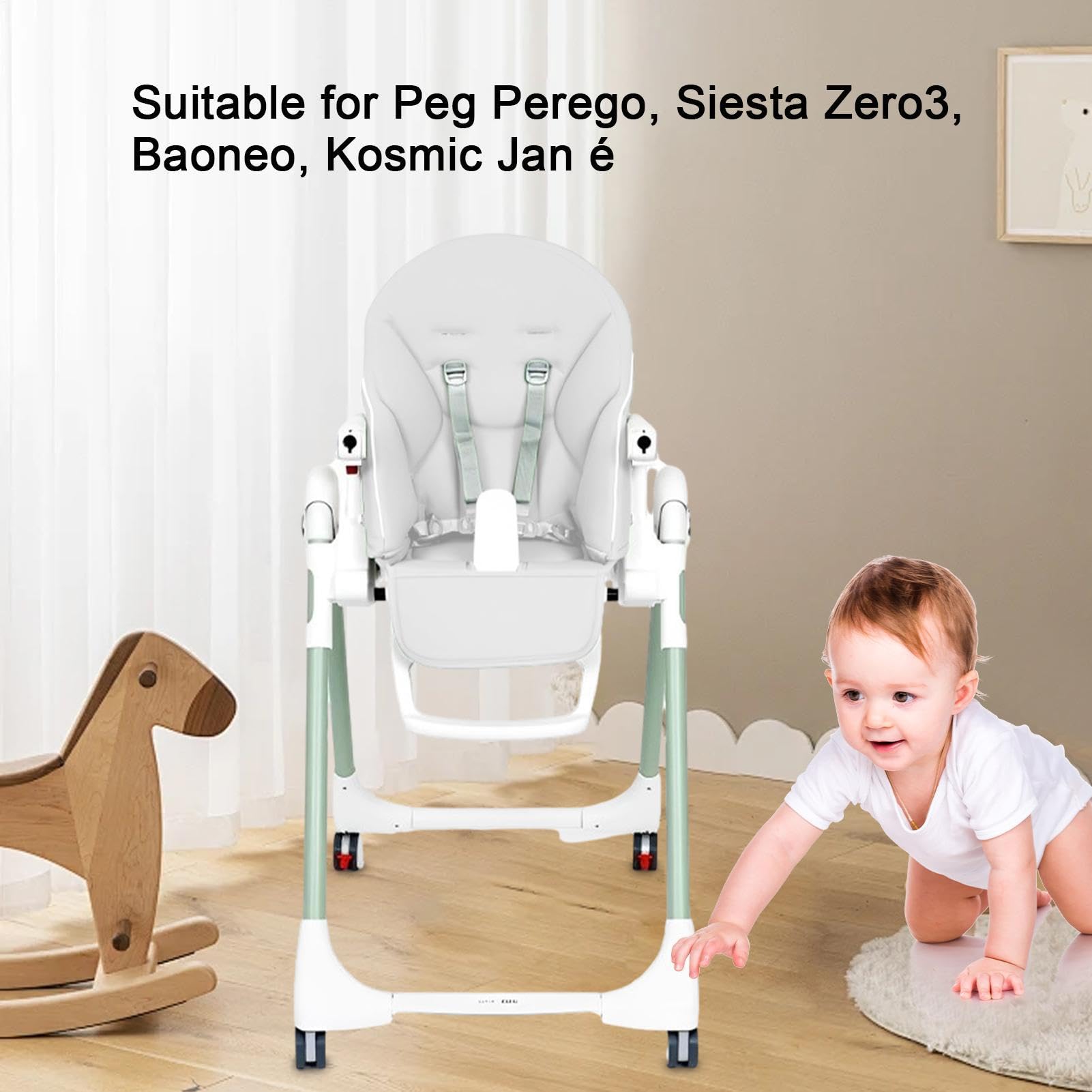 Cojín Acolchado Para Trona Infantil Cojín Asiento Impermeable Fácil | Cómodo Bebé recién nacido niño niña alimentación comidas restaurante hijo hija nieto comedor lactante pequeño infante