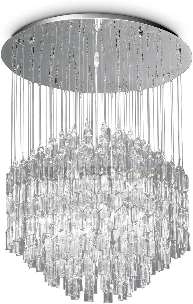 Ideal Lux Majestic SG10 Suspension Lighting (Transparent, Surfaced, Glass, Metal, G9, 40 W, 400 W)