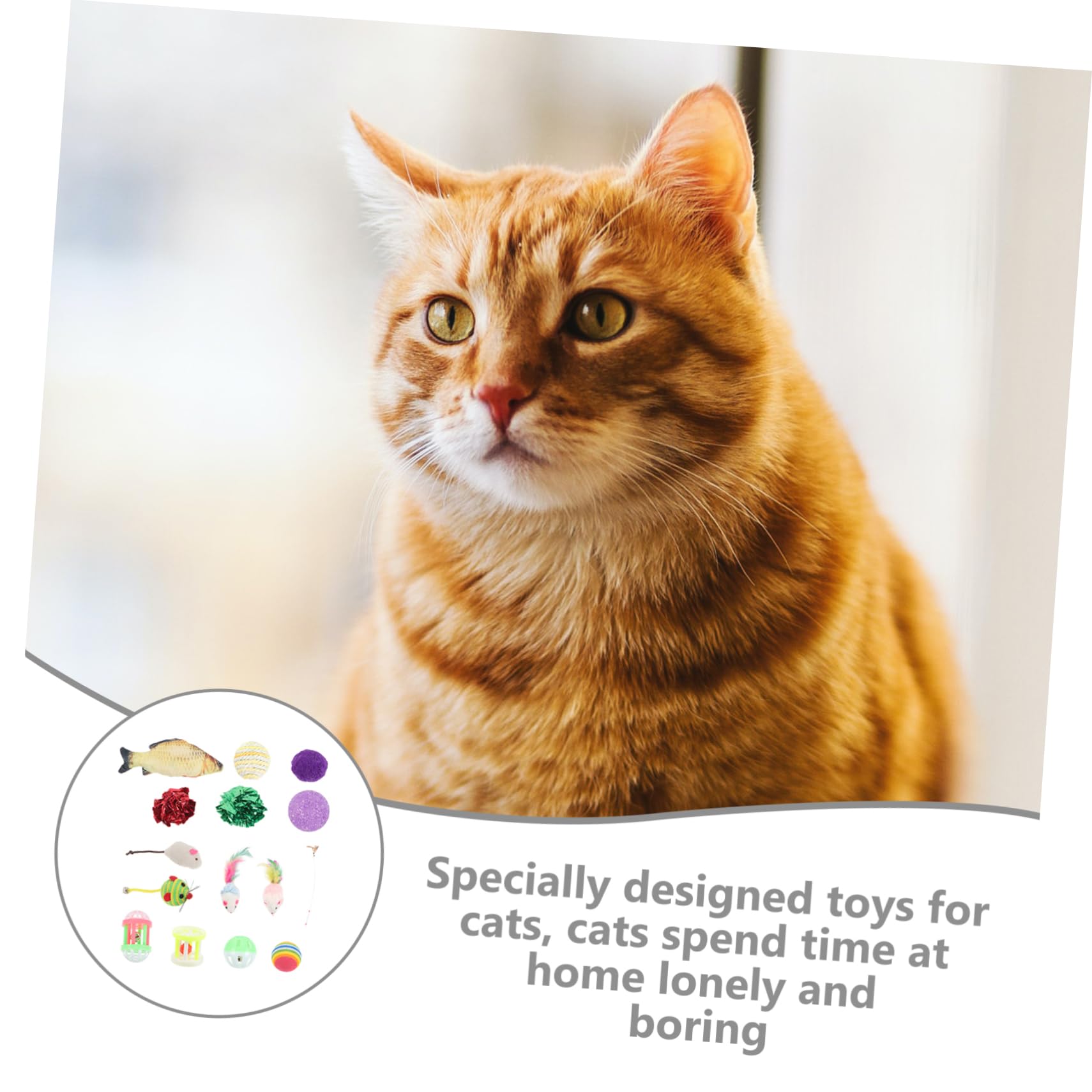 FRCOLOR 32 Piezas Juguete para Gatos Gatito Juguete masticable Catnip Gato Bolas Iris Juguetes Juguetes para Mascotas Juguetes para Mascotas Juguetes para Mascotas favorecido ratón Falso