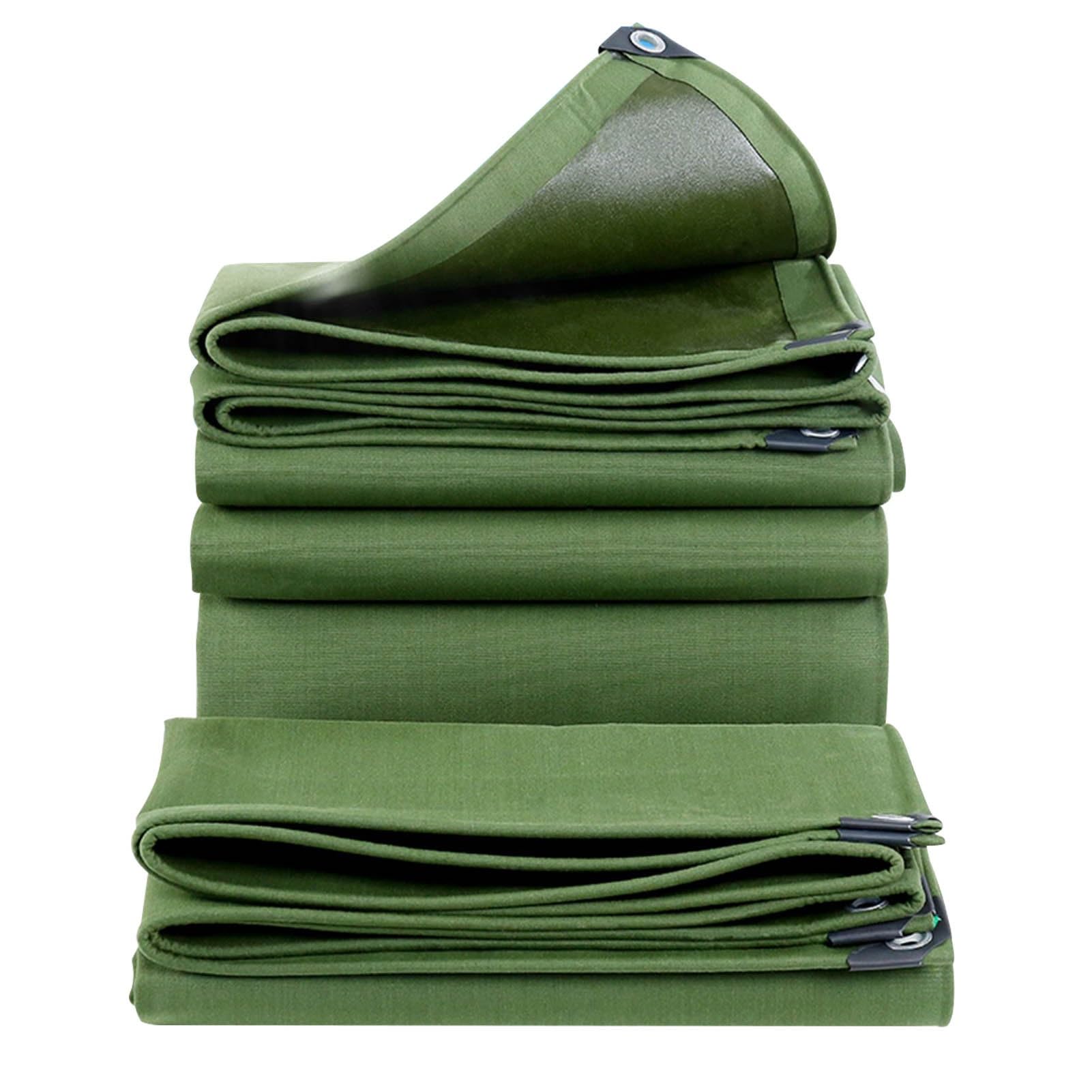 Lona resistente verde multiusos con ojales reforzados para proteger techos y camiones en exterior