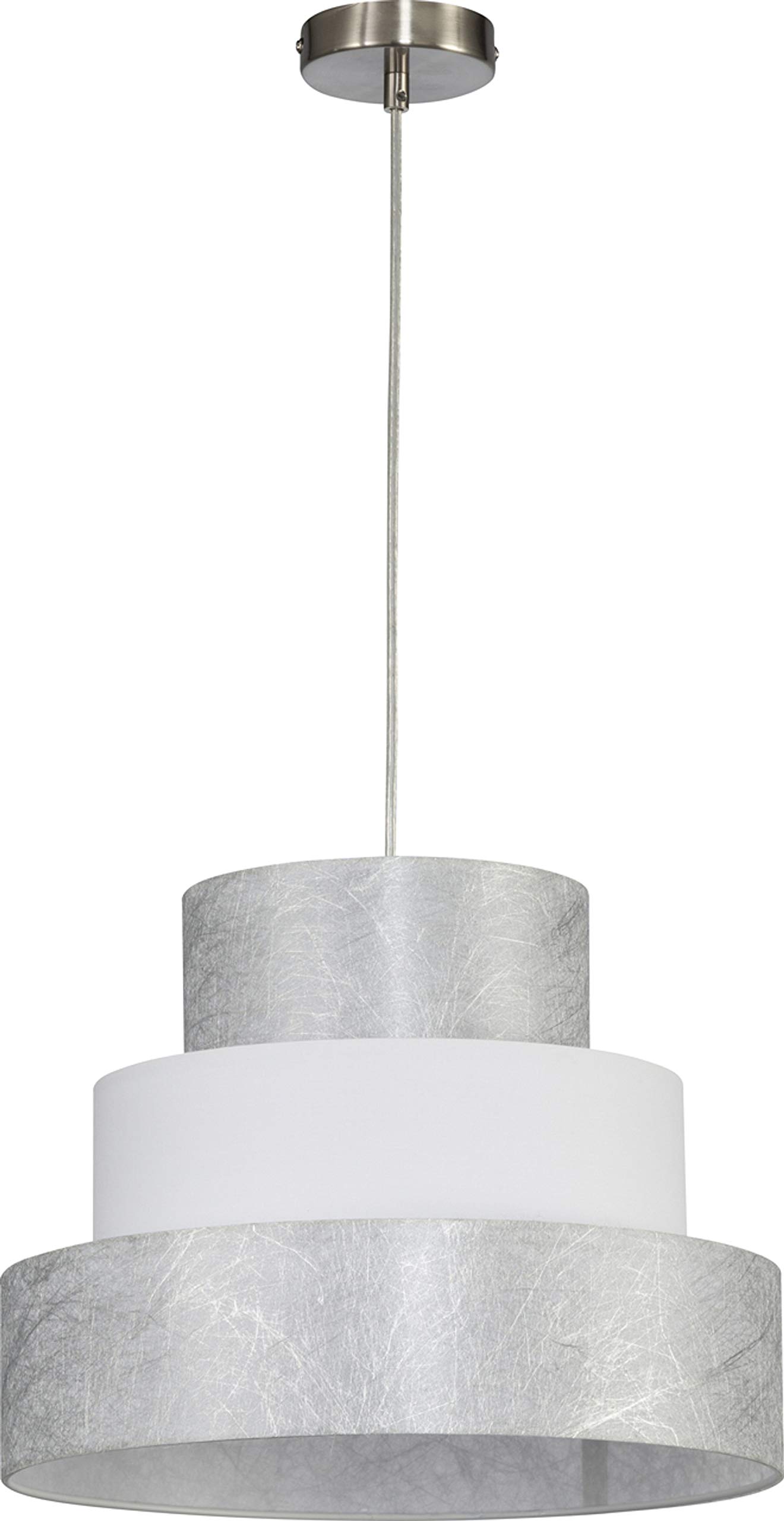 WOFI Action Buxton 40W Plastic Pendant Light, Silver