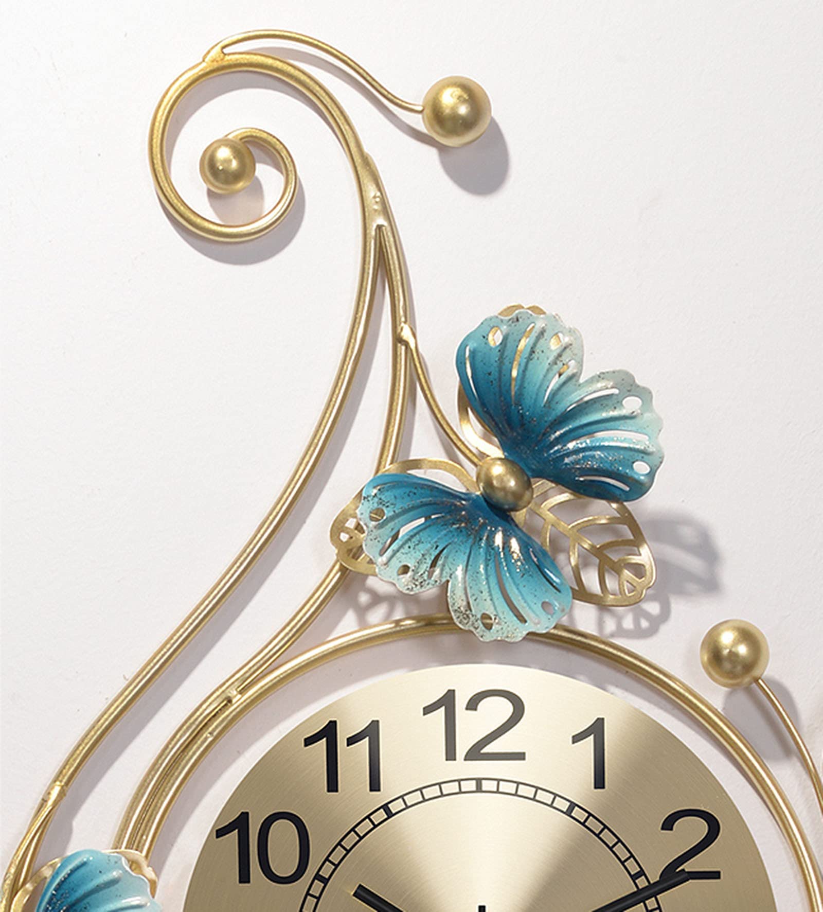 XJBTBA Reloj de Pared acrílico, Reloj Creativo Ovalado, Reloj de Pared de Cuarzo para Sala de Estar Europea, Relojes silenciosos, decoración de para Sala de Estar y Dormitorio, 82x30,5 cm