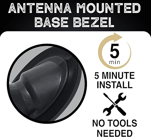 Miniatura 5 de EcoAuto Adorno de antena compatible con Toyota Tundra 2007-2013 – Accesorio de antena original 86392-0C040 – Bisel de base montado en antena de