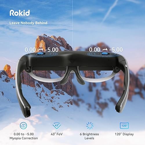 Miniatura 4 de Rokid Air AR Glasses, 120" Full HD Virtual Screen, Lightweight Smart Glasses, Compatible with iPhone 15, Steam DeckGaming ConsolesPCAndroid,