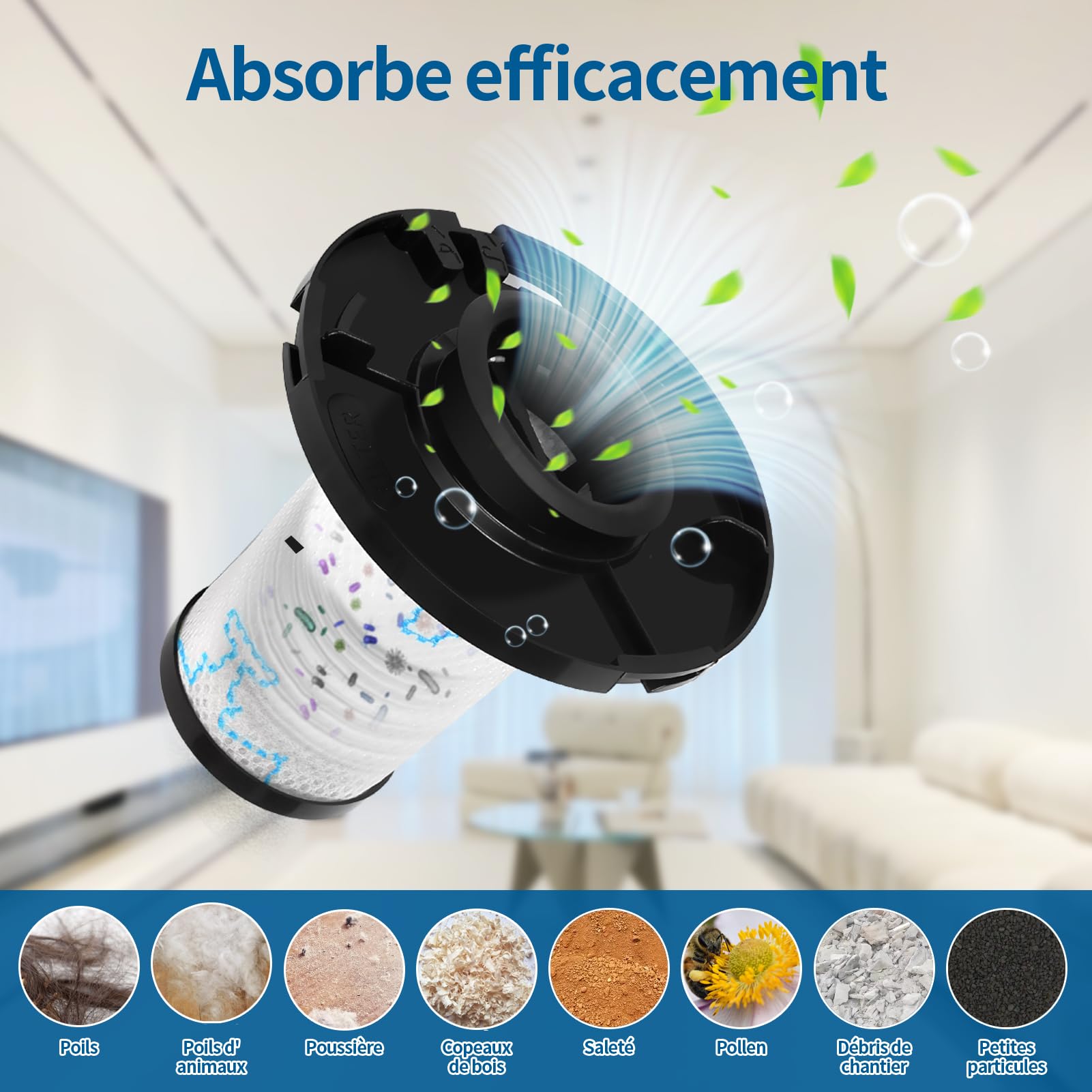 2 Filtres pour Aspirateur Rowenta X-Force Flex 11.60 12.60 14.60 15.60 RH98** RH99** RH9878WO RH9879WO RH9898WO RH98A8WO RH98A9WO RH98A7WO RH98COWO RH9958WO RH9958WA RH9959WO ZR009007 ZR009008