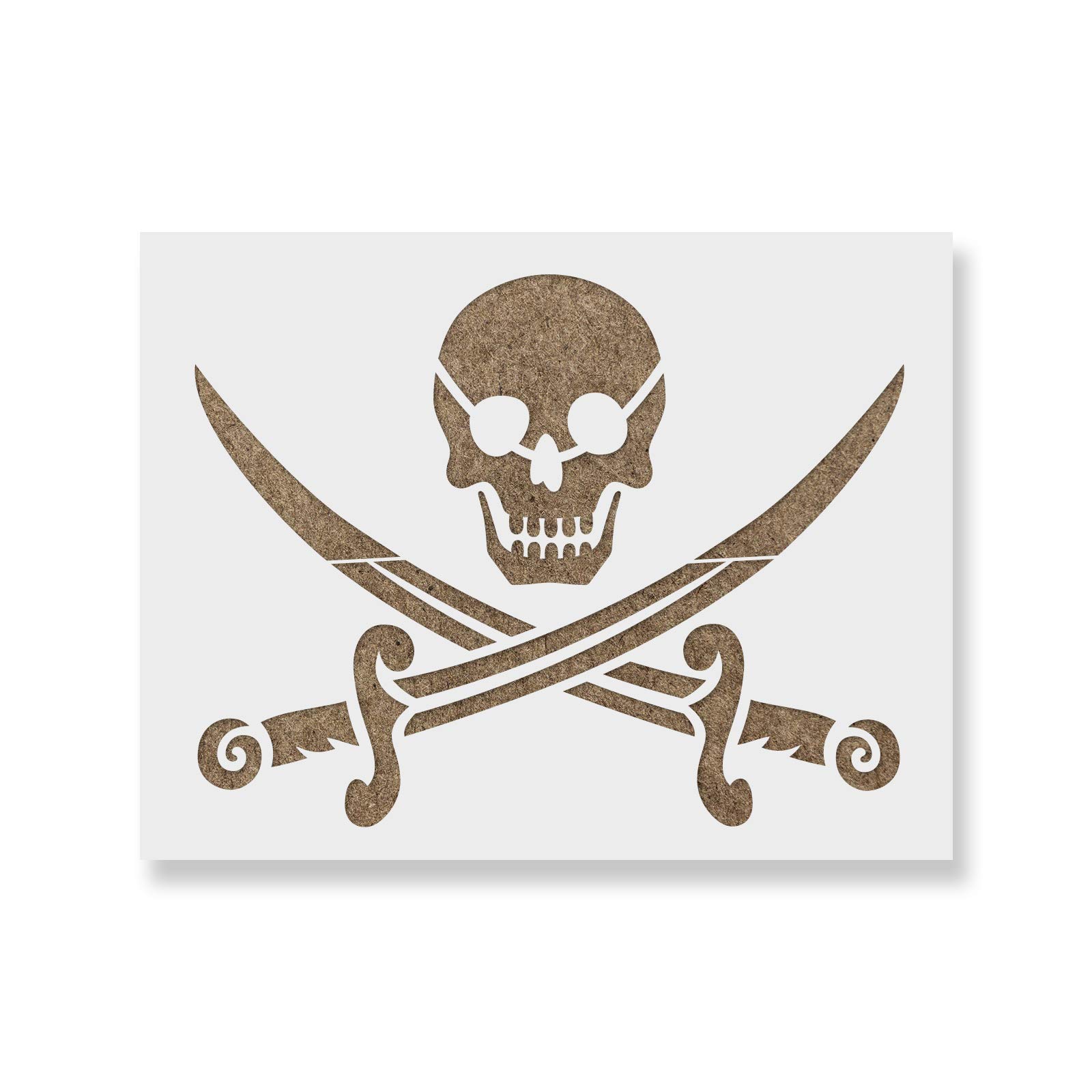 Pirate Ship & Jolly Roger Stencil - Pirates