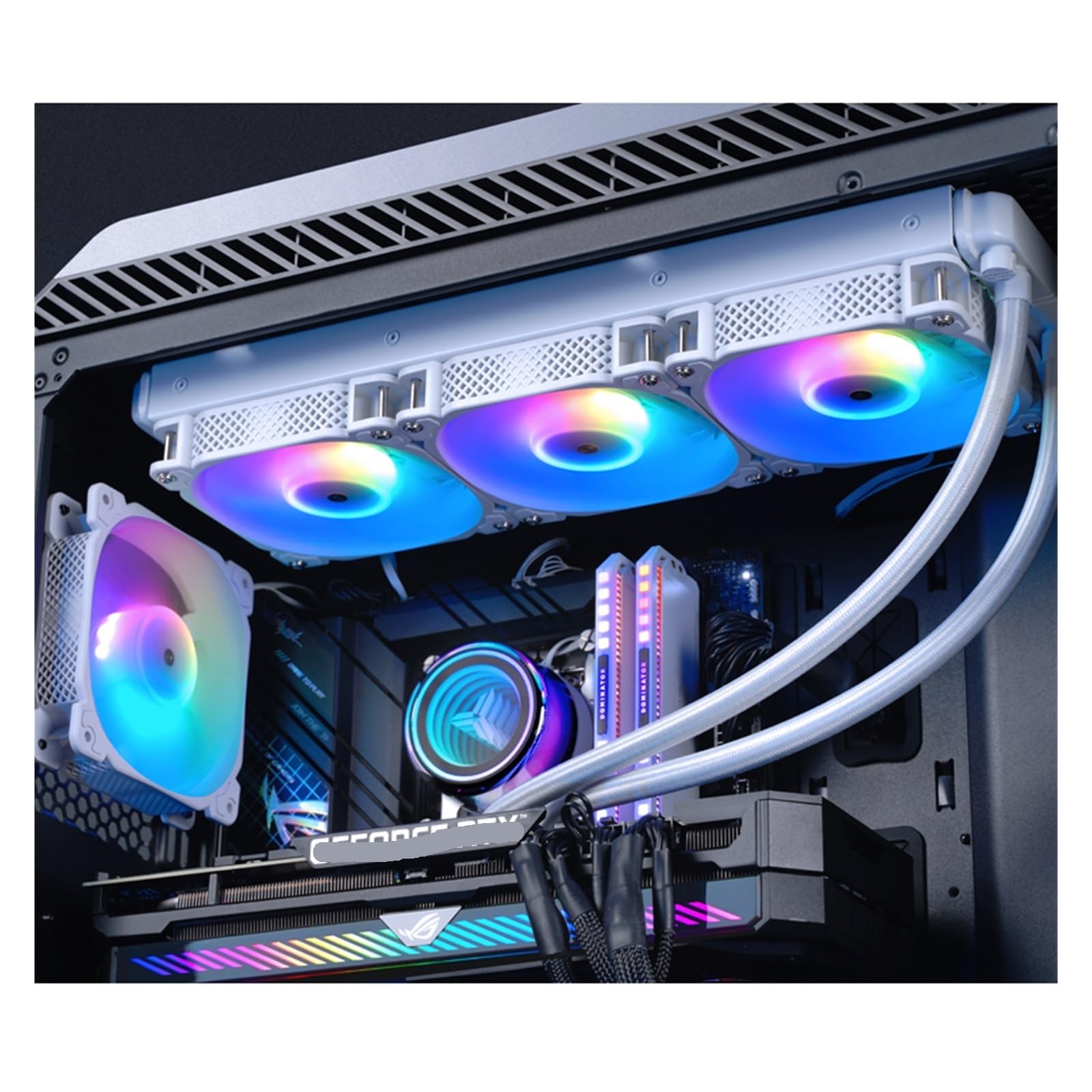 TW7-360 ARGB Wbudowany chłodzony wodą chłodnica procesora 240 wentylator PWM z rdzeniem miedzianym ARGB TDP300W 1700 115X 1200 AM5 (kolor: Other, rozmiar: TW7-360 Black)