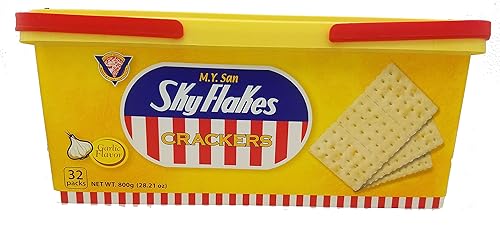 M.Y. San SkyFlakes Galletas envueltas individualmente sabor ajo 28.22 oz