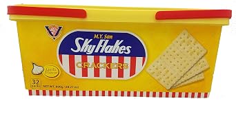M.Y. San SkyFlakes Crackers Individually Wrapped Garlic Flavor 800g