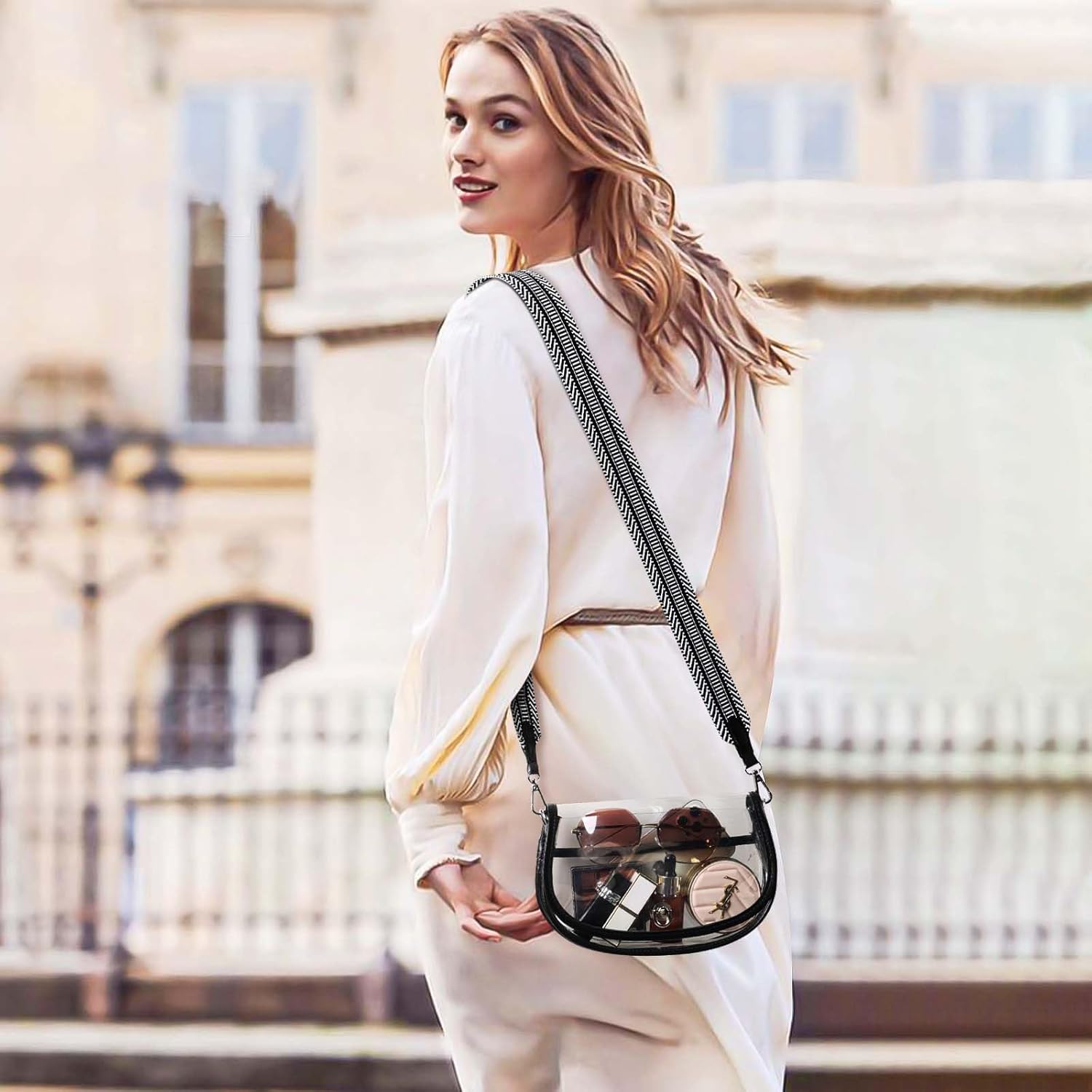 Clear Crossbody Bag Stadium Approved for Women,clear Bags for Stadium Events,clear Purse for Concerts - Image 2