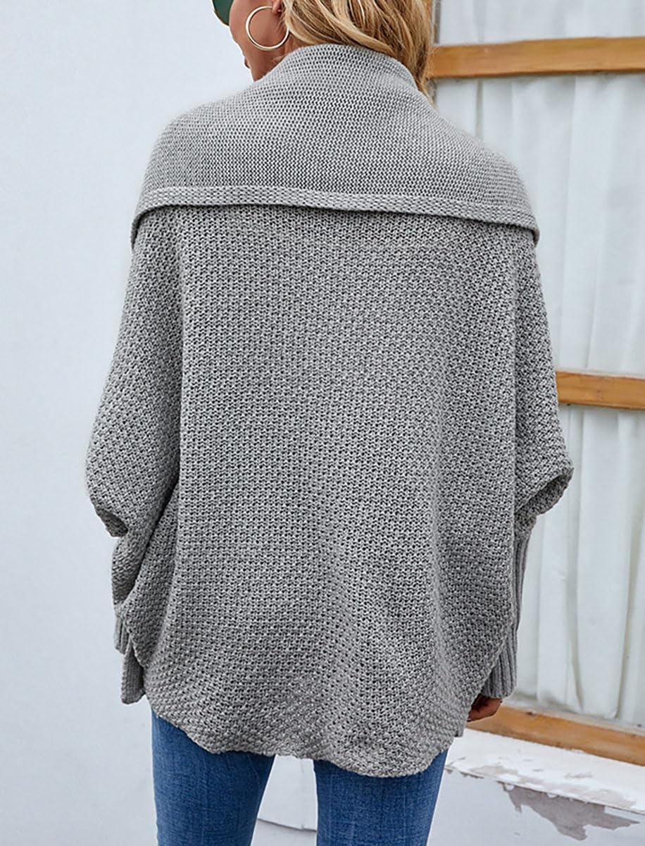 Sweater Shawl Wraps Women Winter Shawl Wrap Open Front Cardigan Cape Cashmere Shoulder Top Sweater Scarf Shrug Sleeve - Image 4