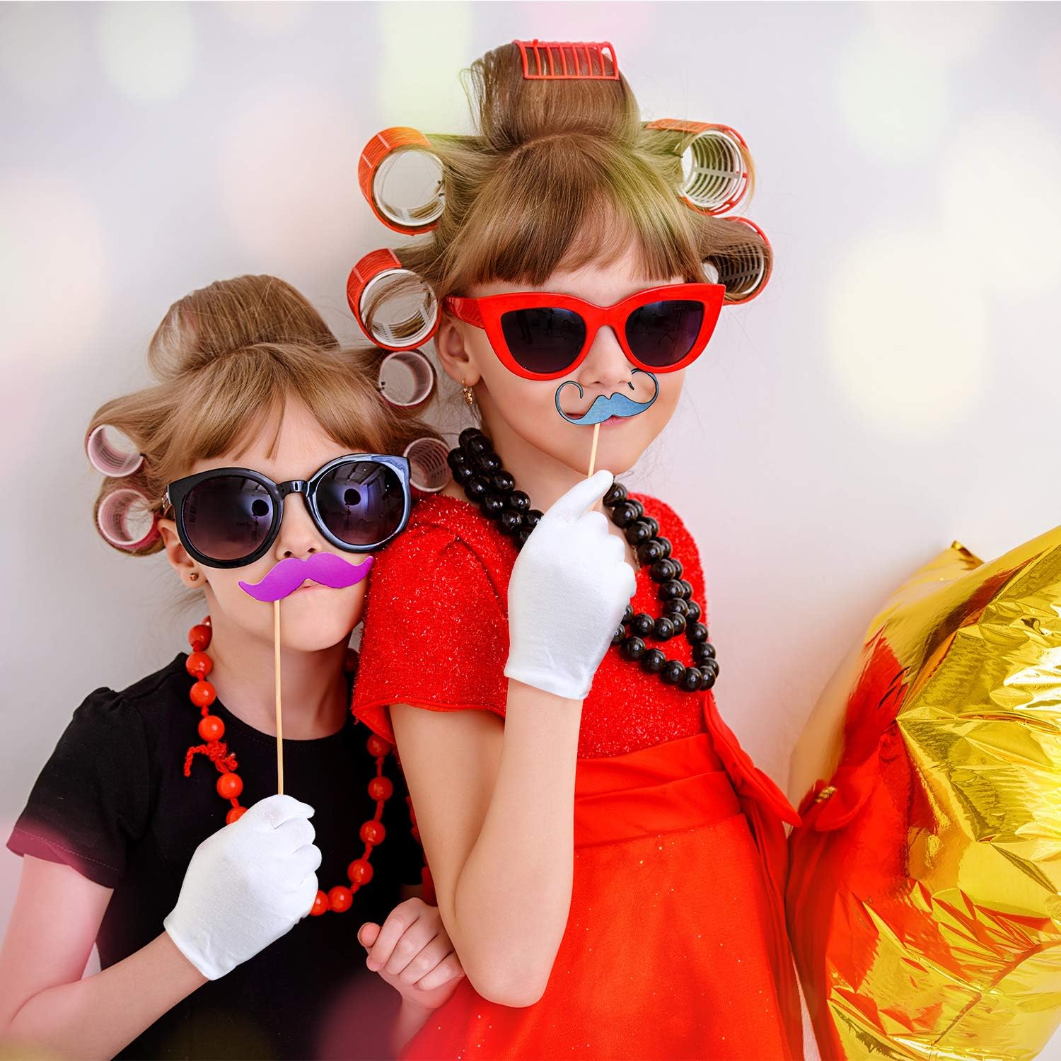 Miniatura 4 de SATINIOR Guantes blancos para niños, guantes de algodón blancos, guantes de vestir para niñas, niños, guantes formales de muñeca para fiesta, Blanco