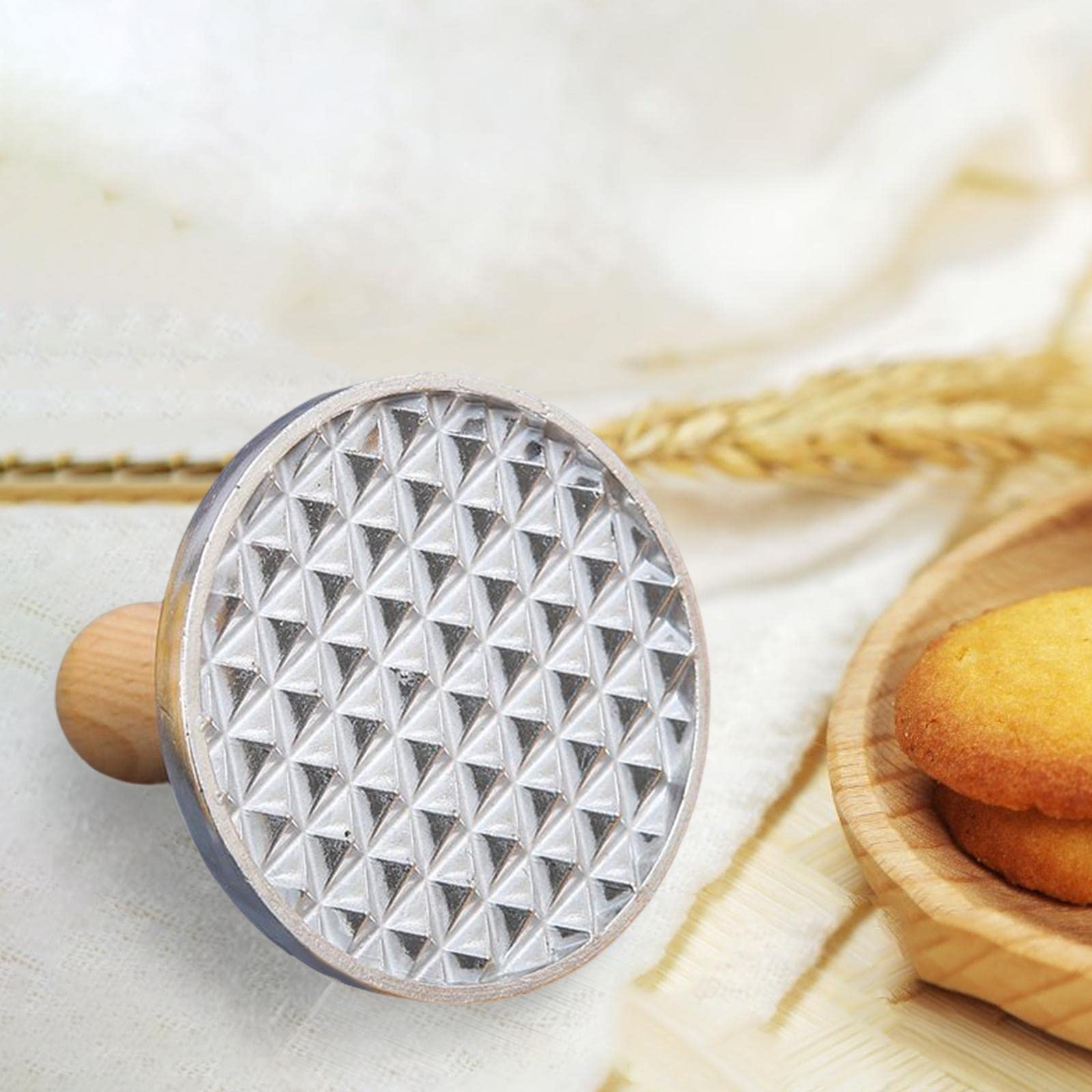 Juego de 5 moldes de metal para galletas con asa, molde de pan de jengibre con diamante, mediano
