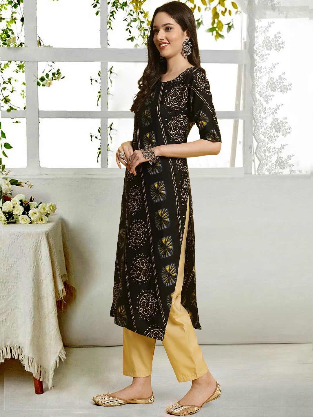 Tee Projekt Straight Kurta & Pant For Women Ethnic Kurta Set For Women (Pack Of 2)