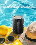 Haut-parleur Bluetooth portable avec lumières, son clair de cristal puissant, IPX5 Imperméable, All Day Playtime, Entrée de la carte AUX&TF, Bluetooth 5.3, TWS Paring, Petit haut-parleur sans fil pour l'extérieur, idées cadeaux