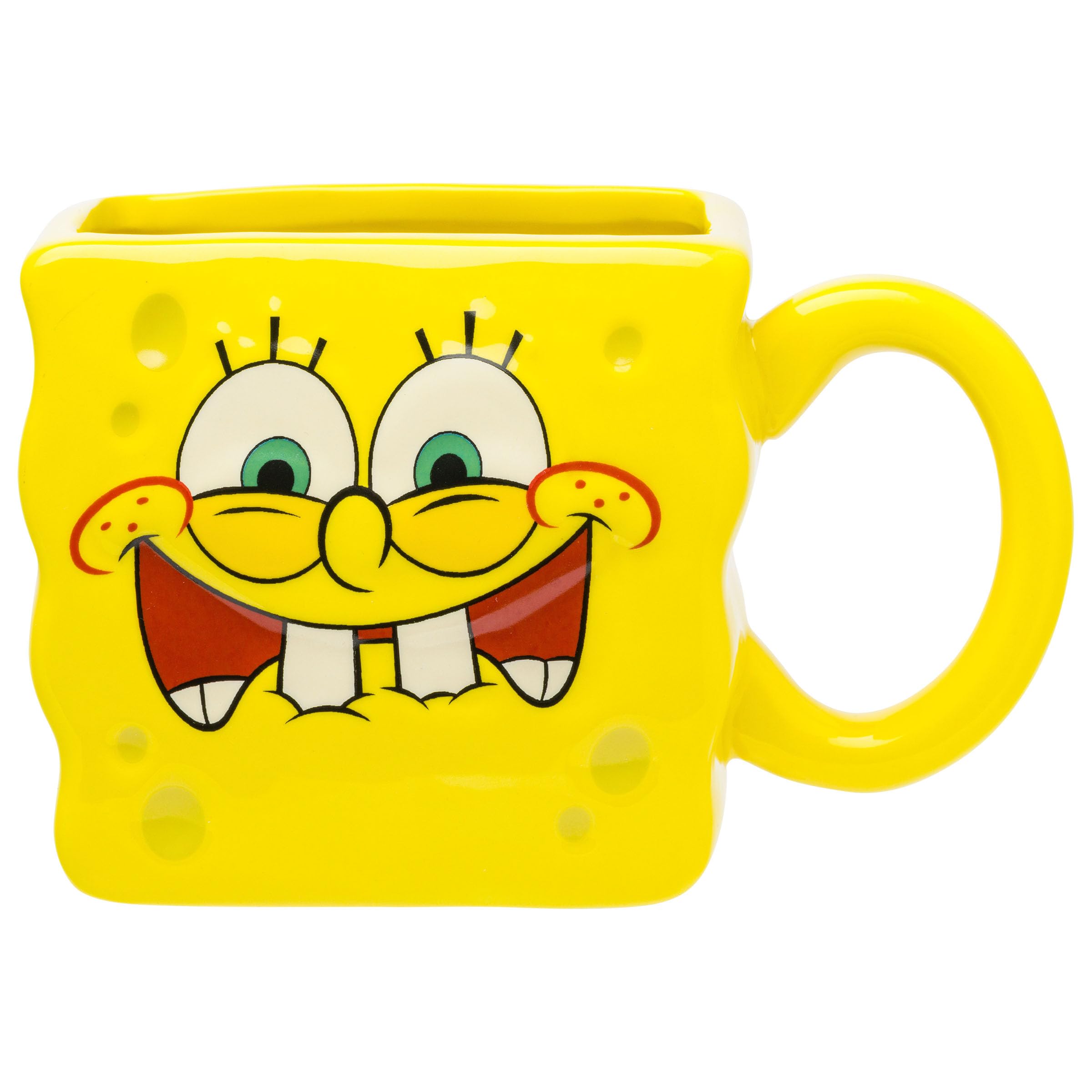 Silver Buffalo Nickelodeon Spongebob Laughing Face Ceramic 3D Sculpted Mug — image 1