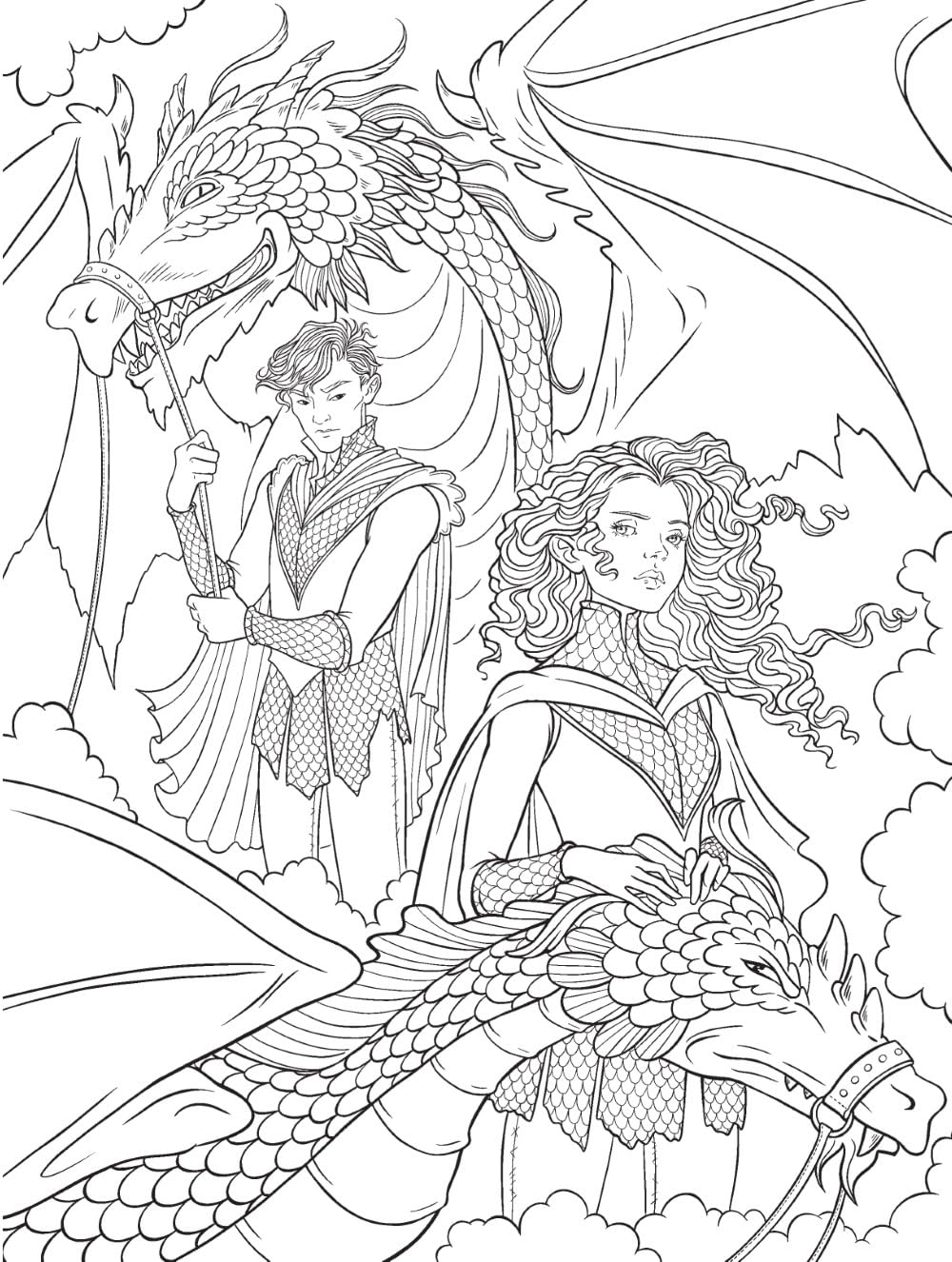 Enemies to Lovers: A Romantasy Coloring Book (Dover Adult Coloring Books) - Image 3