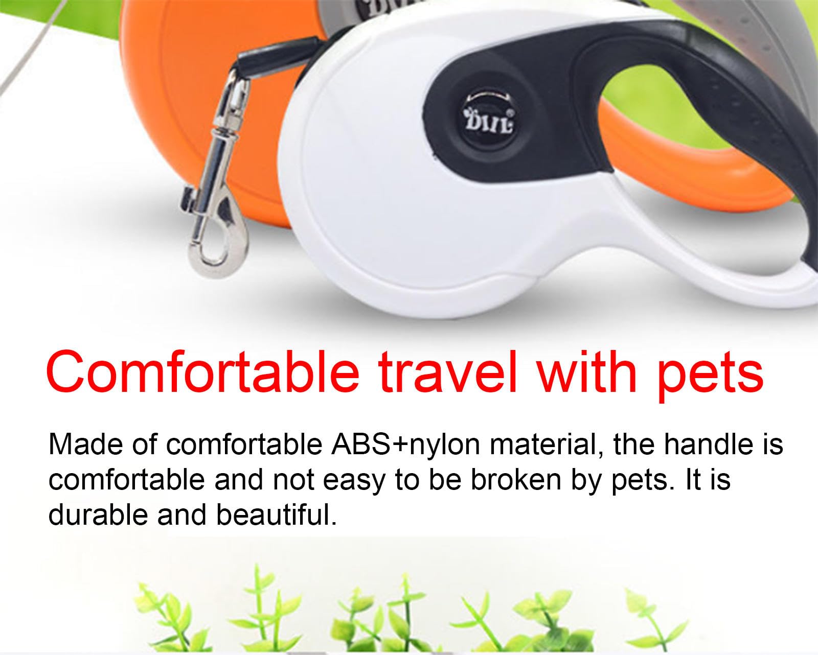 Guinzaglio per Cani Retrattile Lungo 3 M/5 M 110 Libbre, Guinzaglio per Cani Resistente e Durevole Guinzaglio per Cani Allungabile Automatico Retrattile Fino a 50 Kg,D-3m