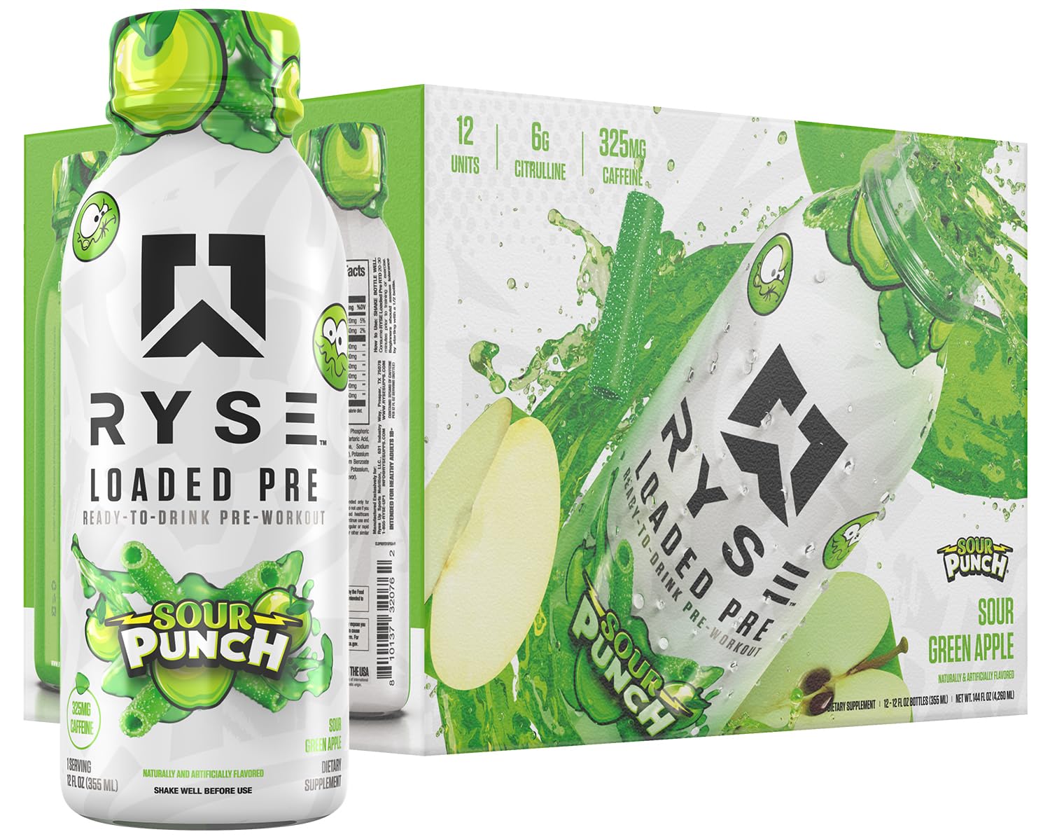 RYSE Loaded Pre Workout Drink - Pink Splash - Sugar-Free, Ready to Drink Energy Supplement with 325mg Caffeine, Citrulline & Beta Alanine for Focus & Pump - 12 fl oz Bottles (Pack of 12) — Amazon image 8