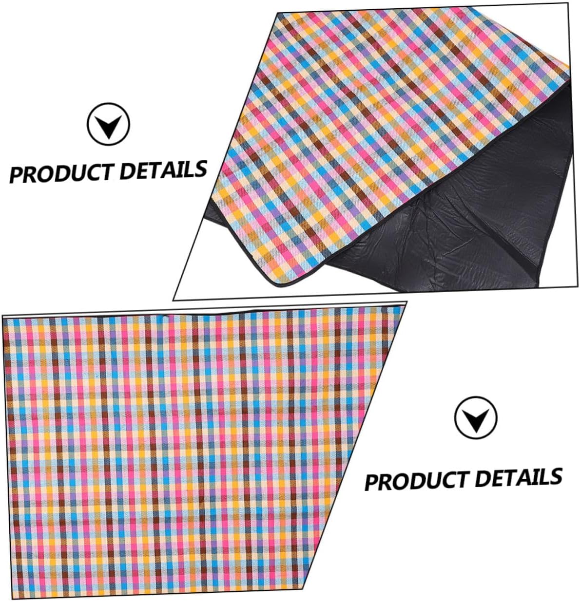 Totority Waterproof Leather Strap Picnic Mat, Outdoor Camping Cushion 150x200cm, Thick Moisture-Resistant Beach Picnic Pad for Backyard, Park, and Travel