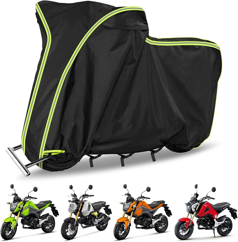QUNSUNUS Motorcycle Cover for Honda Grom Msx125/Navi/Monkey Waterproof | Outdoor All Weather Full Grom Covers, with Vent Holes and Storage Bag, Navi Cover for Rain, Wind, Sun, and Dirt Protection
