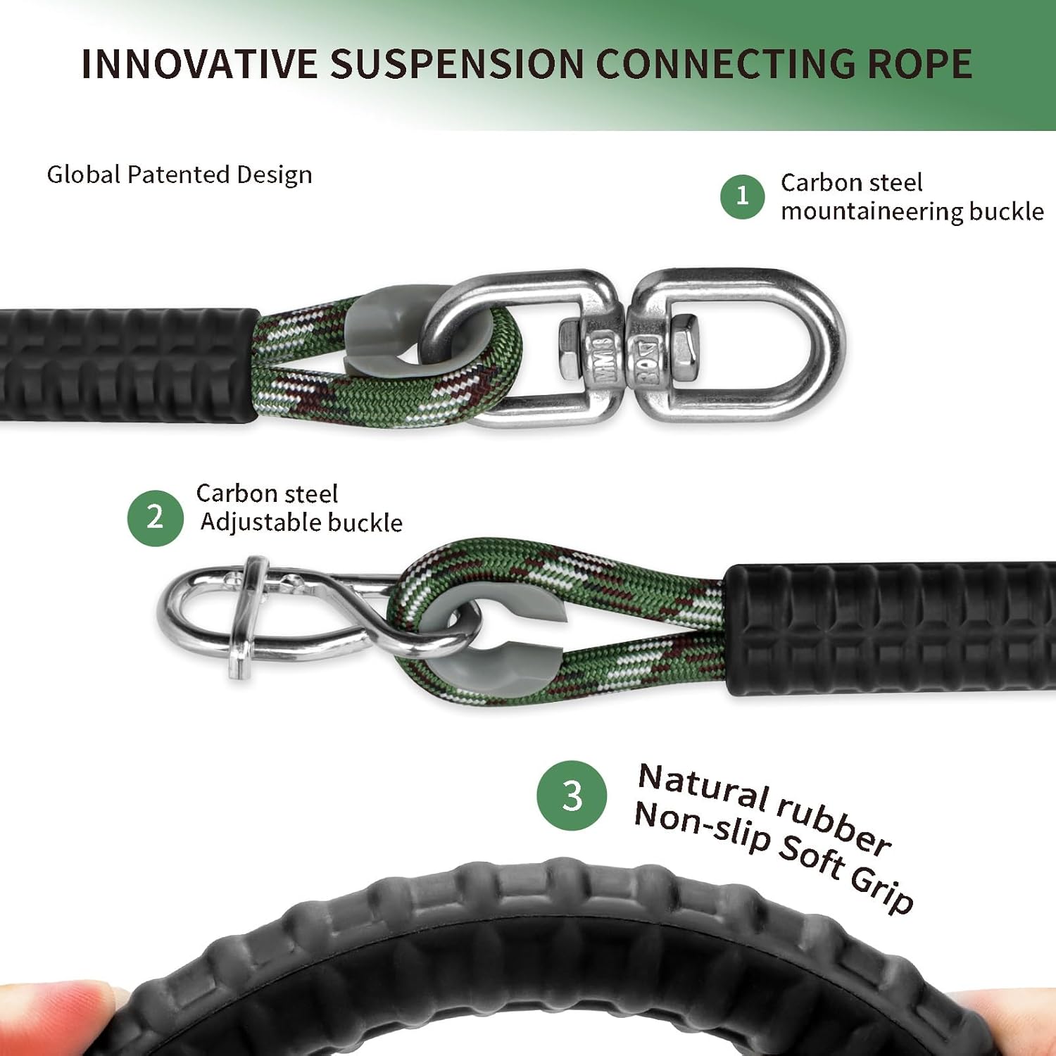 2-Pack 3.91ft(47") Heavy Duty Tree Swing Ropes Hammock,Tree Swings Hanging Straps,Adjustable Extendable,for Outdoor Swings Hammock Playground Set Accessories,Camouflage 6 71pHl78eU0L. AC SL1500