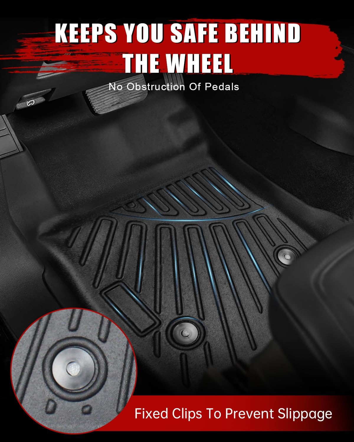 Floor Mats for 2024 2025 2026 Chevrolet/Chevy Trax Cargo Liner, All-Weather Floor Mats Liners TPE Custom Floor Mats Compatible with Chevy Trax Accessories Protection Mats