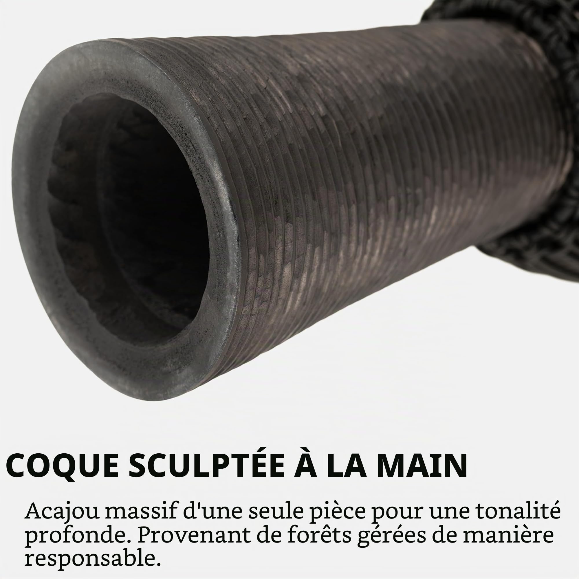 Meinl Percussion Djembe River À Cordes – Percussion à Main Moyenne Taille – Avec Peau de Chèvre – Diamètre 10 pouces – Acajou, Noir (HDJ3-M)
