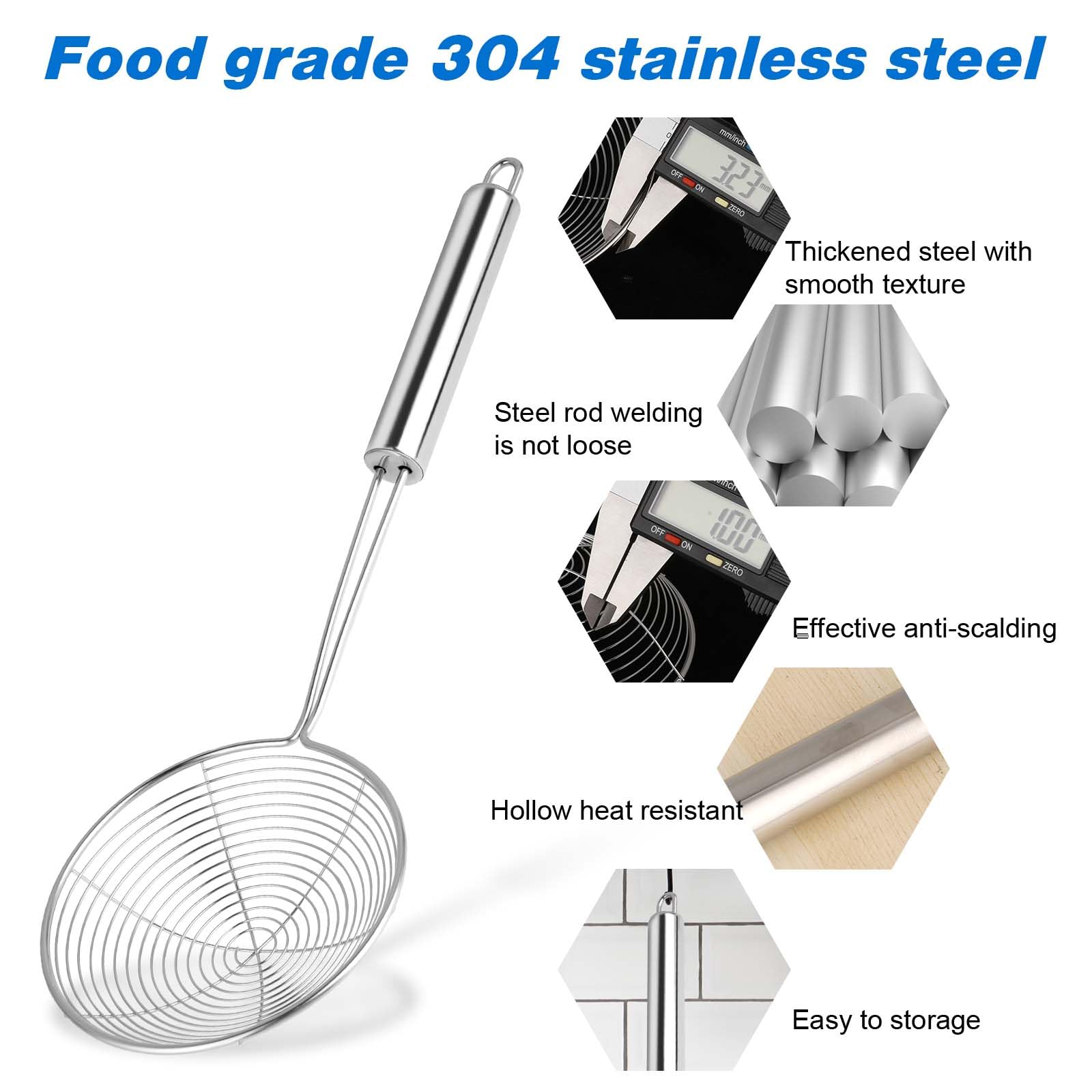 Omnikryp 2-teiliges Schaumkellen Set - Edelstahl Sieblöffel Für Frittieren & Kochen