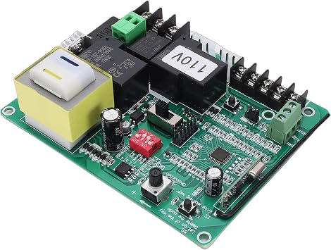 Sliding Gate Opener Control Board, Universal Electric Door Controller with Rolling Code Anti Interference and 40m Remote, for Factory School Residential 110V