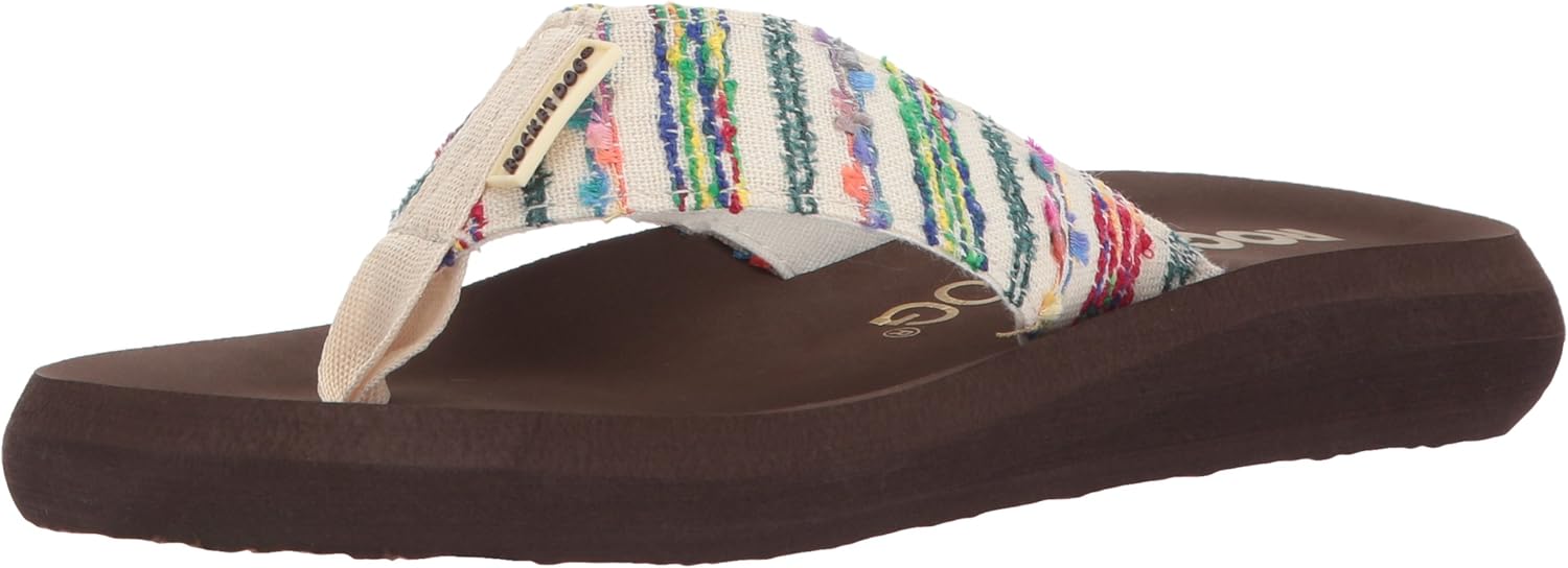 Rocket Dog Women's SPOTLIGHT2 Merry Maker Fabric Sandal, natural, 8 M US