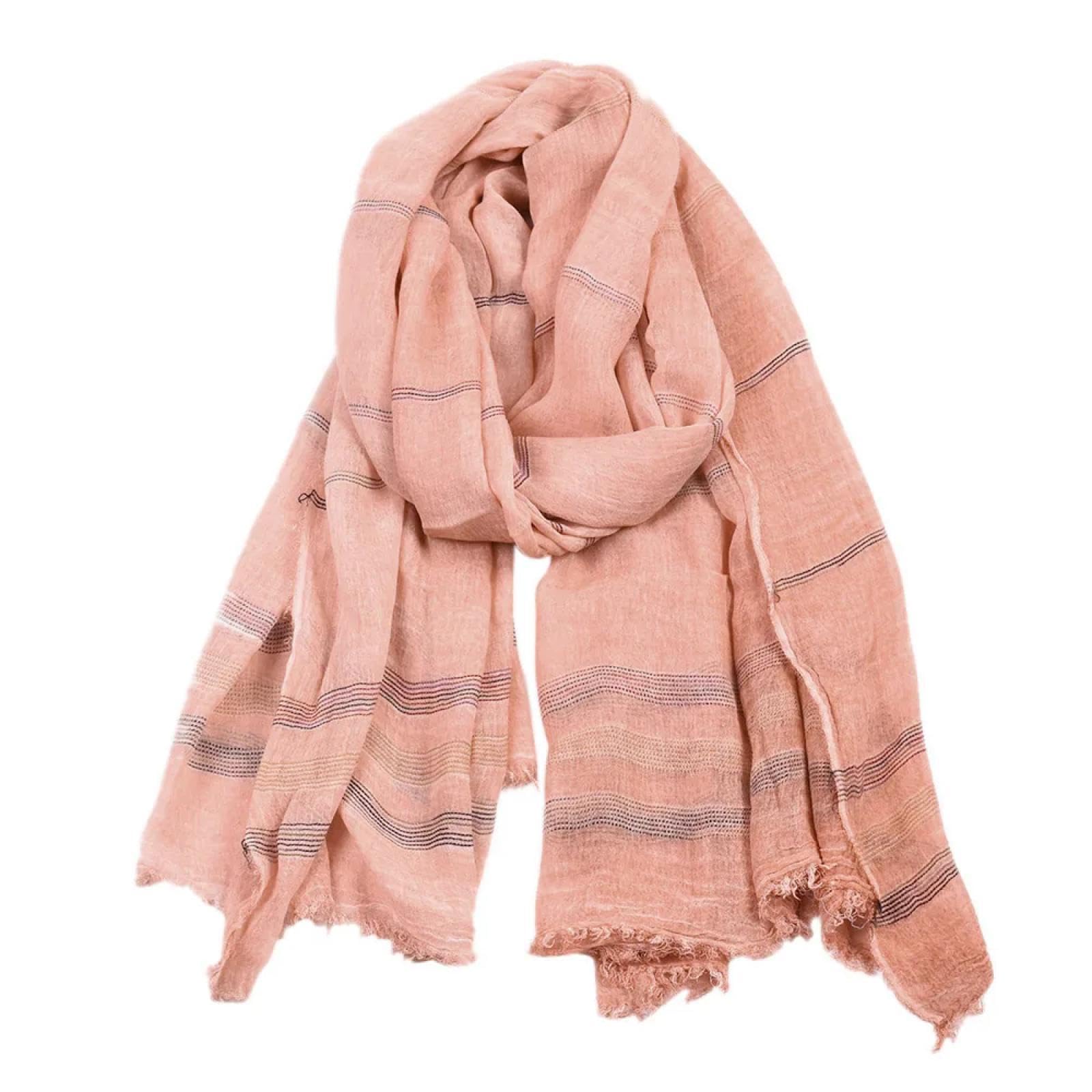 Sciarpa Scialle Invernale Sciarpe Sciarpa Invernale da Uomo Europea E Americana in Cotone E Lino Tinto in Filo A Righe, Sciarpe da Uomo con Nappe, Scialle Lungo, Accessori Maschili