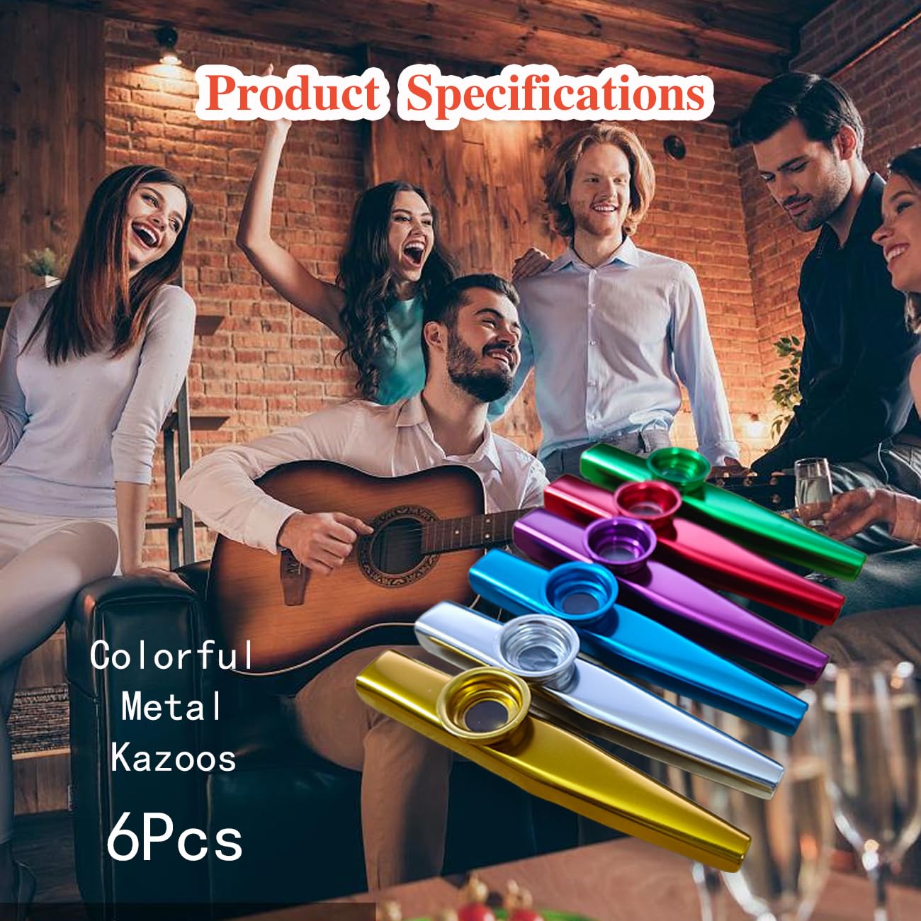 ZBJBinCH Aluminum Metal Kazoo Instrument with 60 Spare Membranes, 6 Flannel Bag - Image 2